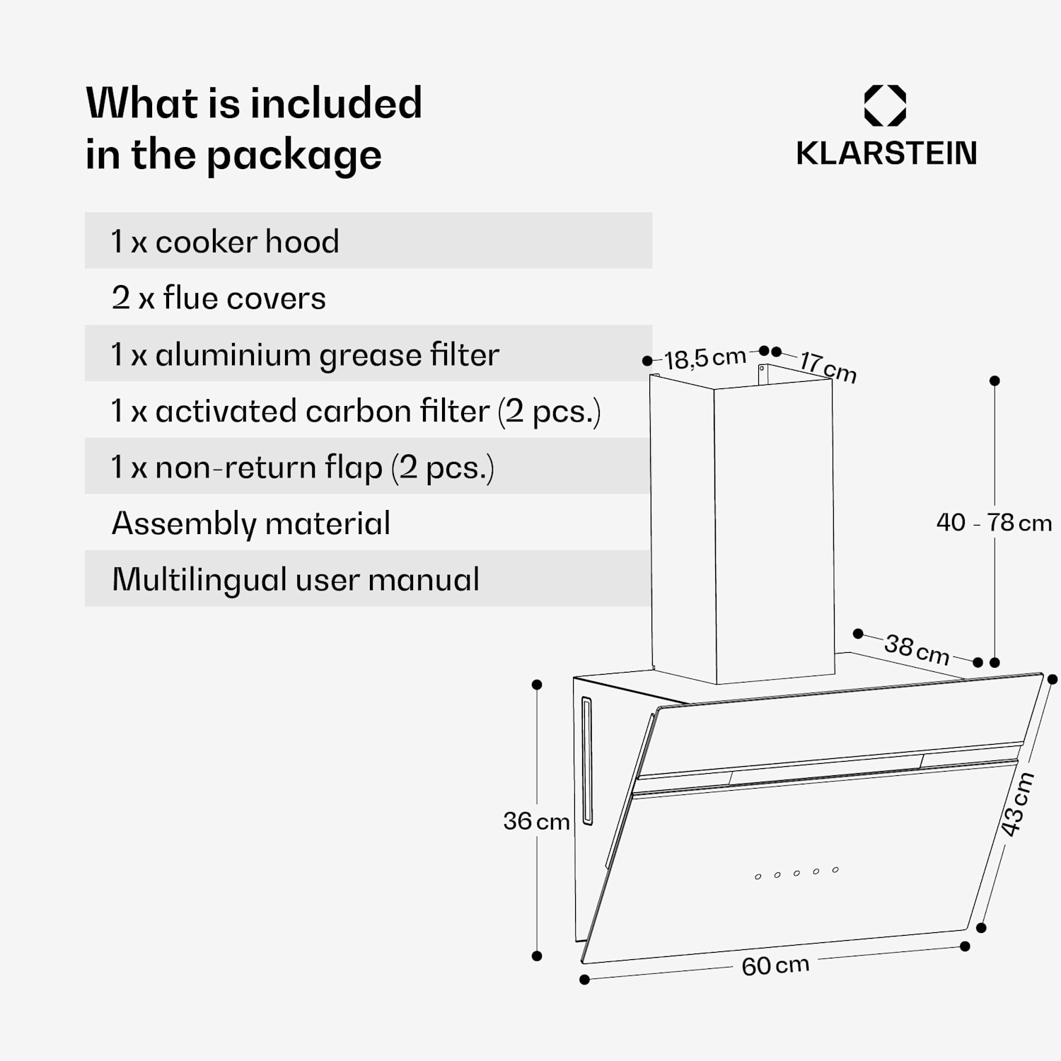 Exaustor Alina | 60 cm | Smart | 600 m³/h | silencioso | EEC A 