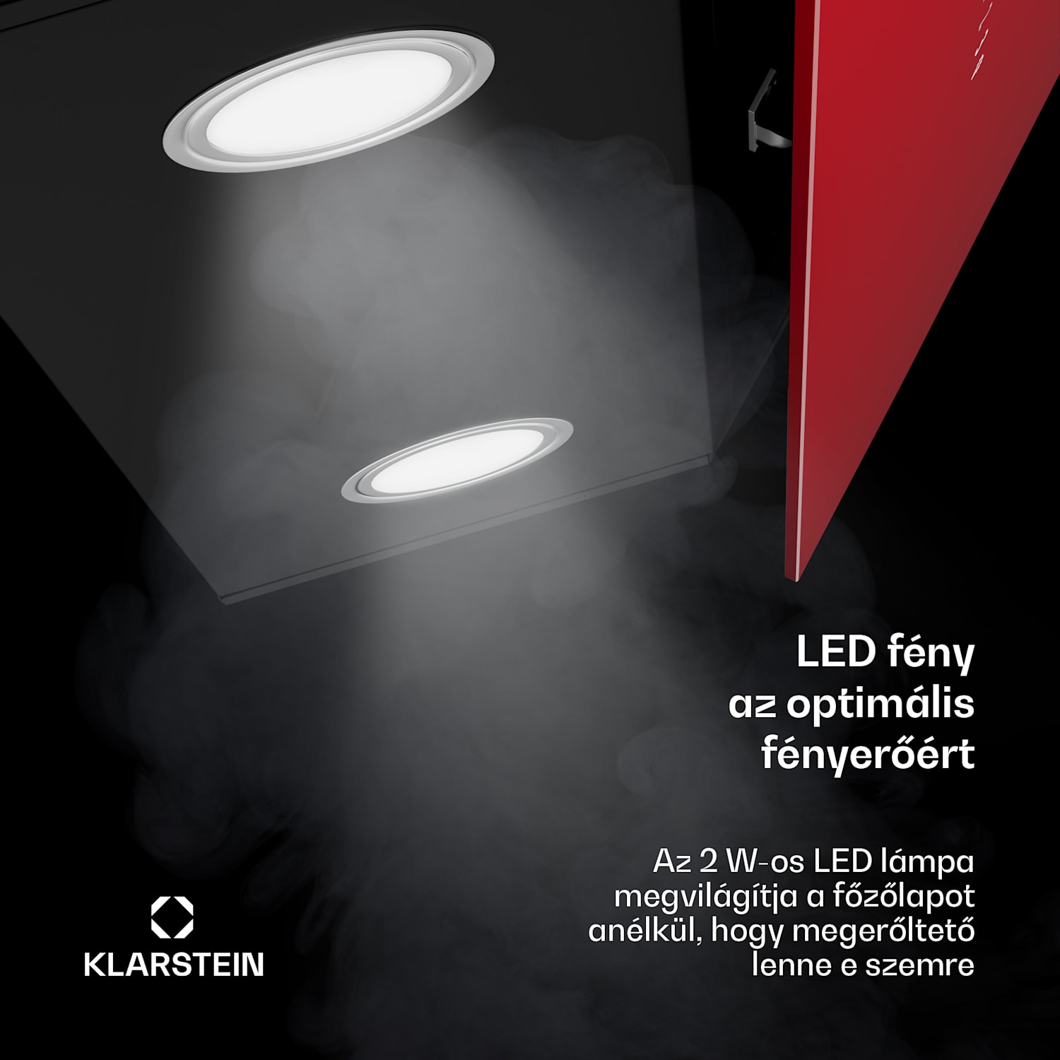 Alina páraelszívó, 60 cm, 600 m³/h, Csendes, EEK A 60 cm | Piros