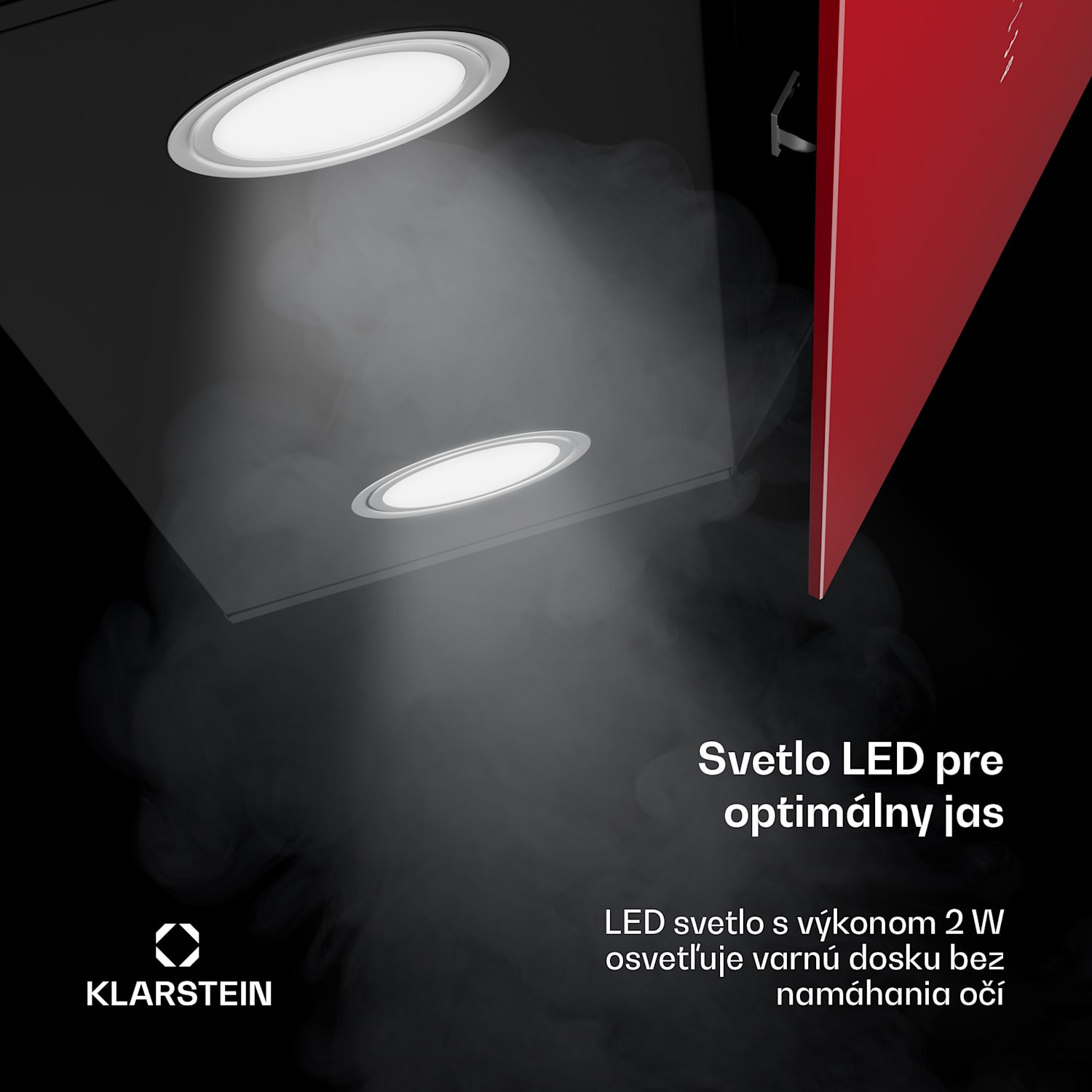 Alina digestor, 60 cm, 600 m³/h, Tichý, EEK A 60 cm | Červená