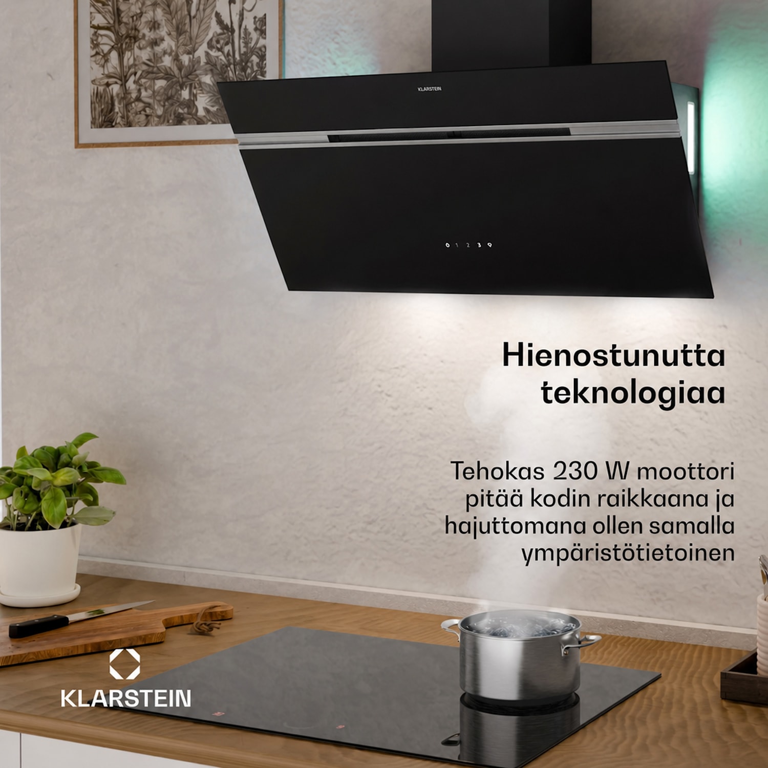 Alina liesituuletin | 80 cm | 615 m³/h | Hiljainen | EEK A 80 cm | Ei | Musta