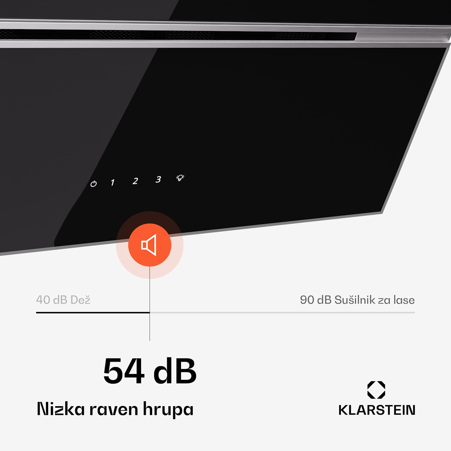 Alina napa, 80 cm, 600 m³/h, Quiet, EEC A 80 cm | Črna