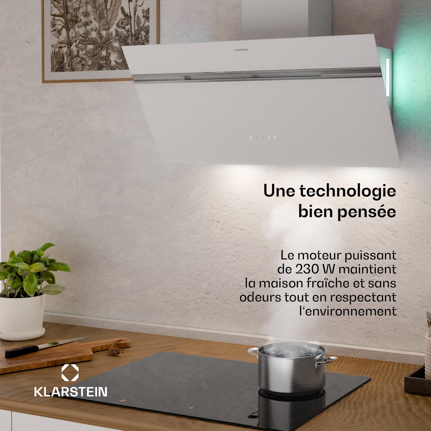 Alina afzuigkap | 80 cm | 600 m³/h | Stil | EEC A 80 cm | Wit