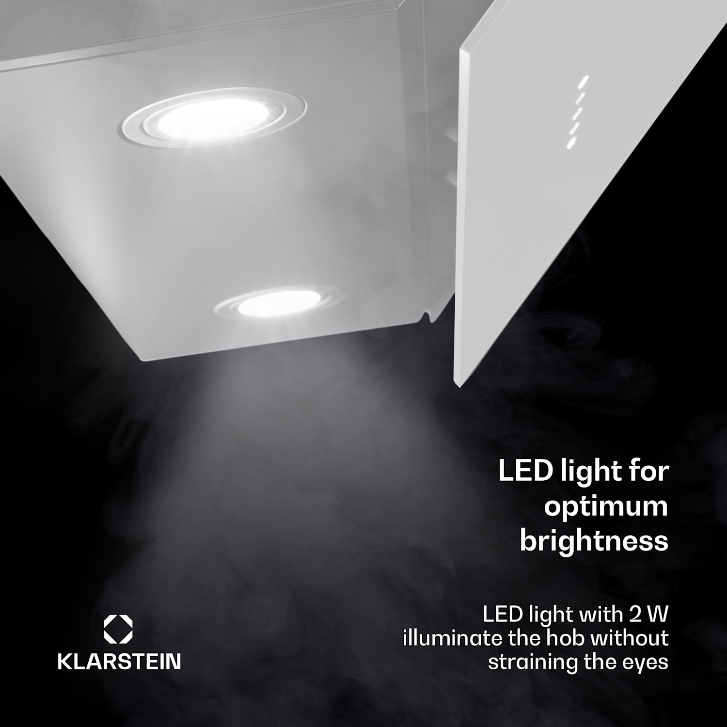 Alina liesituuletin | 80 cm | 600 m³/h | Hiljainen | Energiatehokkuusluokka A 80 cm | Valkoinen