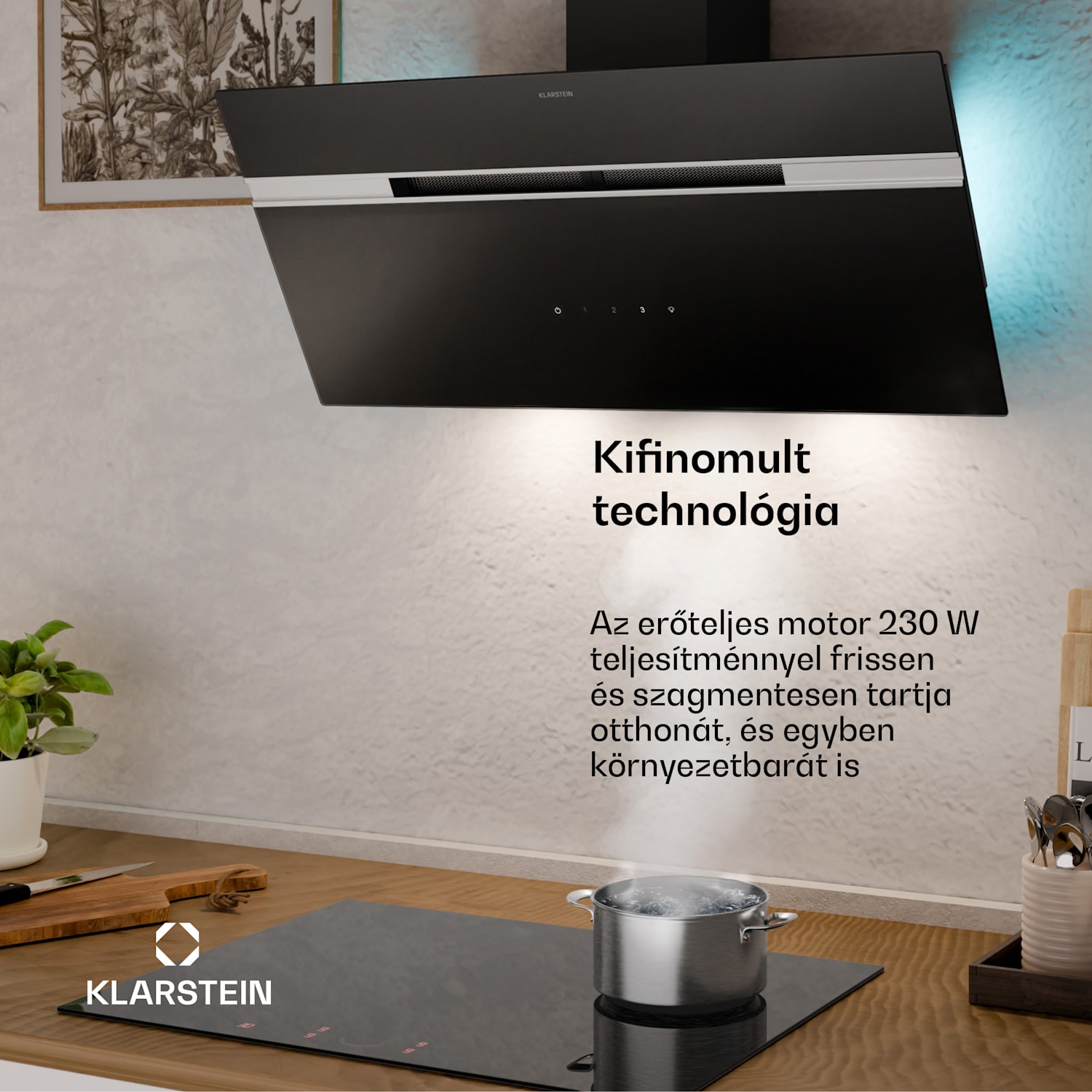 Alina páraelszívó | 90 cm | 615 m³/h | Csendes | EEK A 