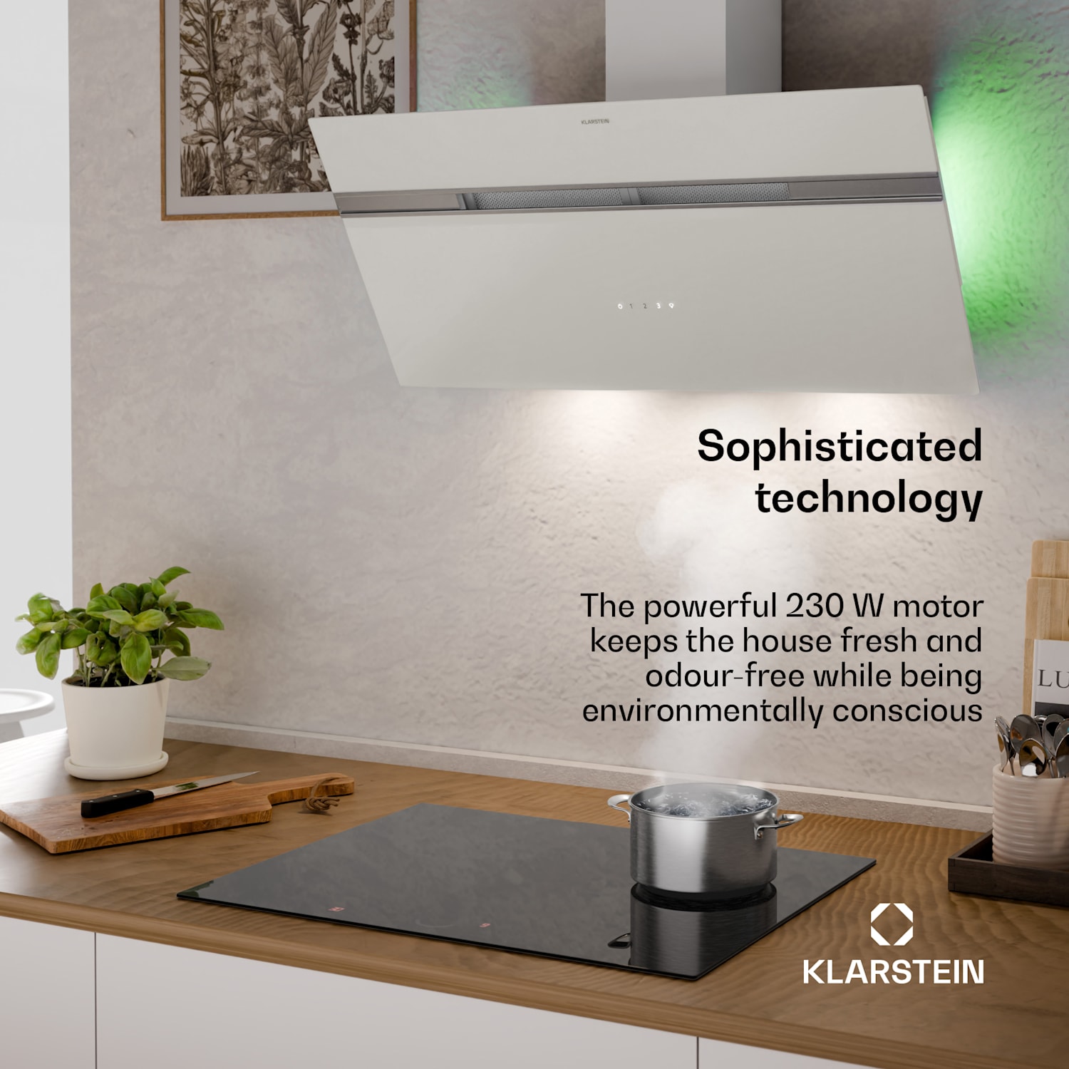 Exaustor Alina | 90 cm | 615 m³/h | silencioso | EEC A 