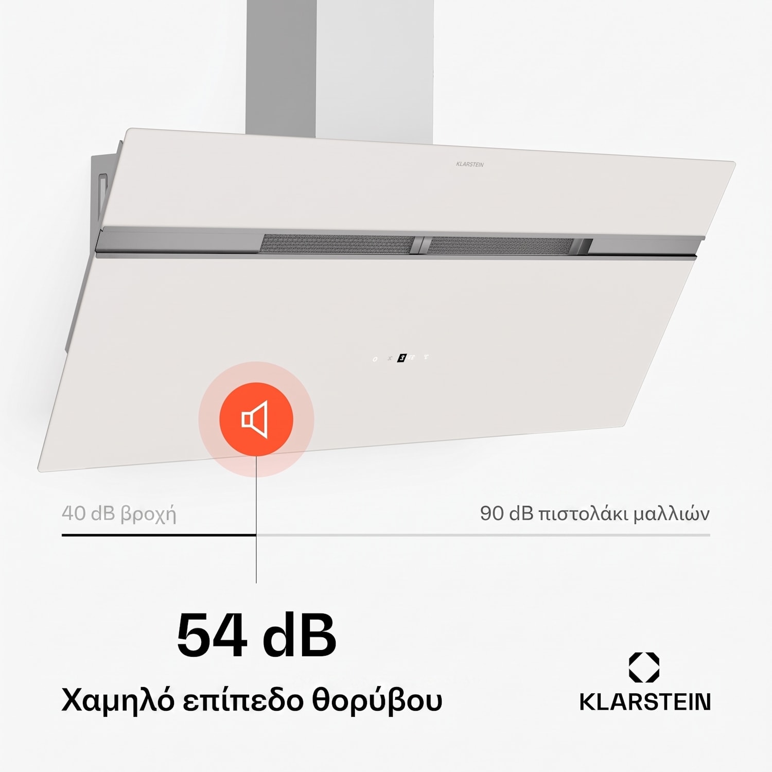 Alina απορροφητήρας | 90 cm | Smart | 615 m³/h | Αθόρυβος | EEK A 90 εκ | Ναί | Λευκό / Ασημί Μεταλλικό