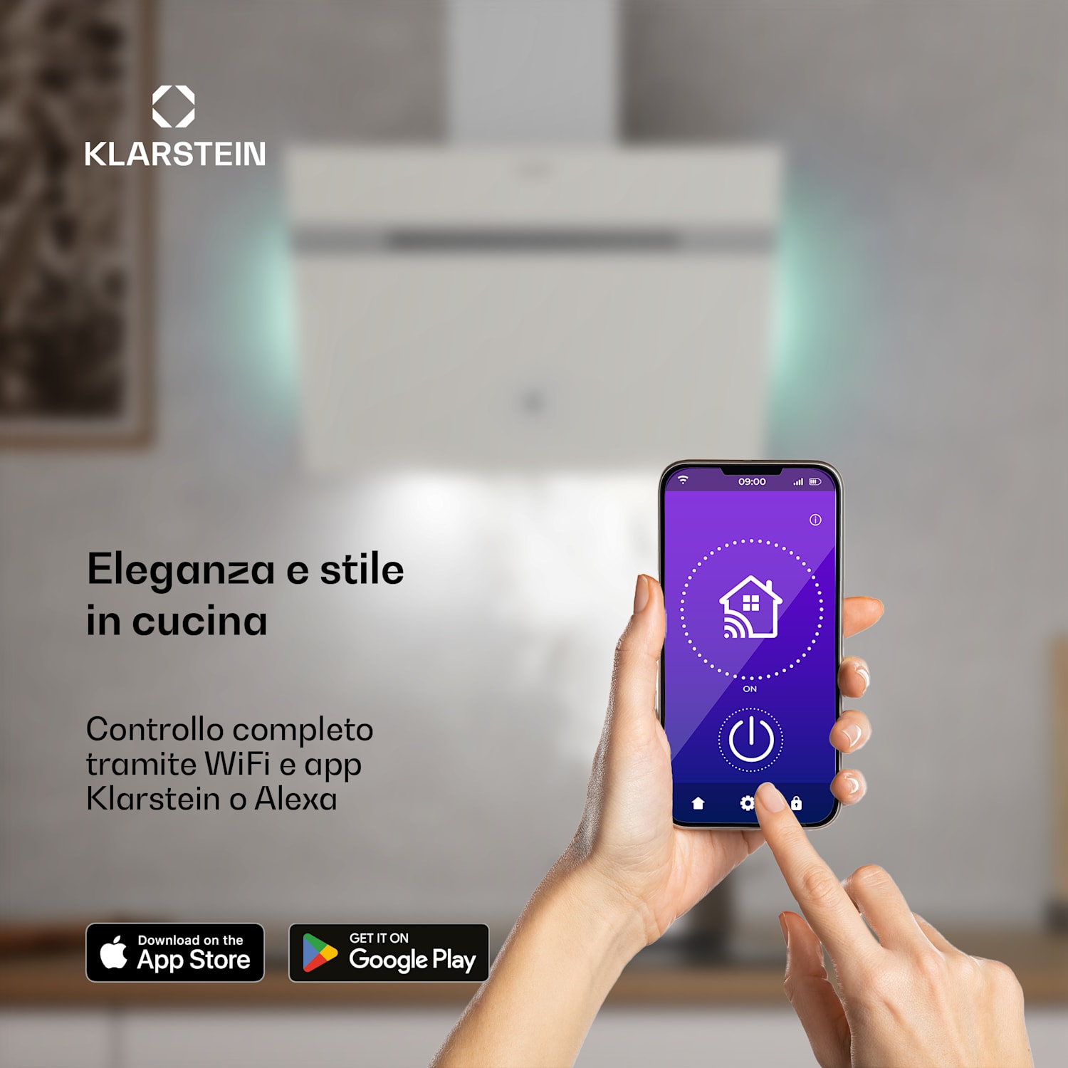 Alina - Cappa aspirante | 60 cm | 680 m³/ora | Silenziosa | Classe energetica A++ 