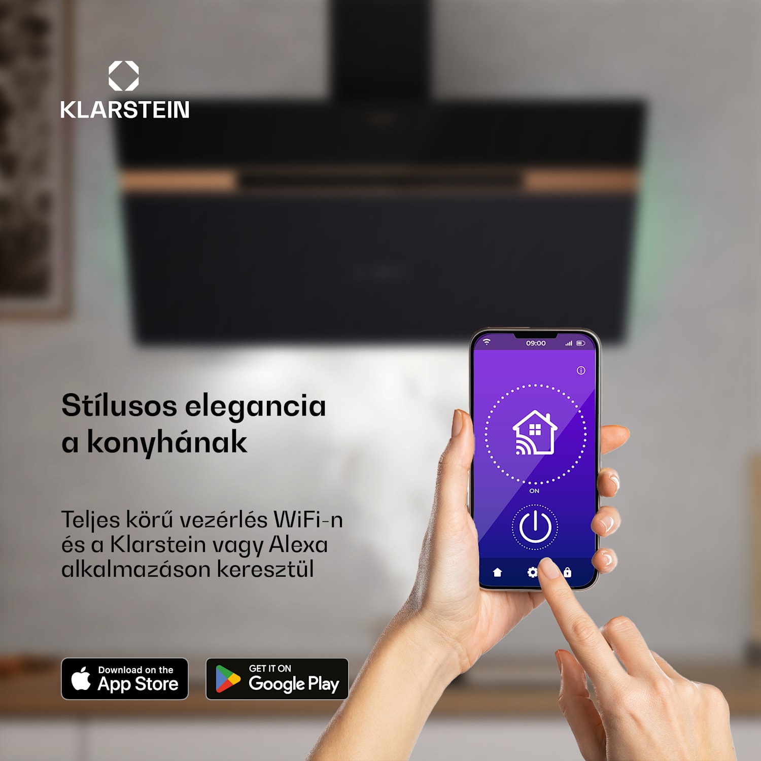 Alina páraelszívó, 90 cm, 690 m³/h, Csendes, EEK A++ 