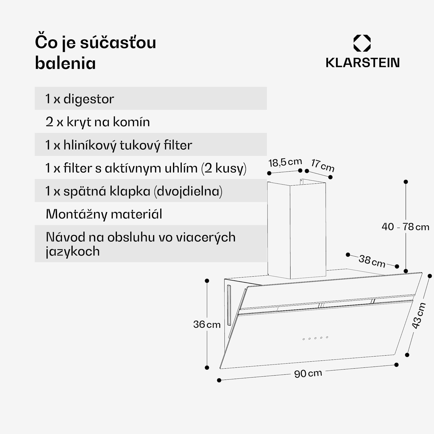 Alina digestor, 90 cm, 690 m³/h, Tichý, EEK A++ 