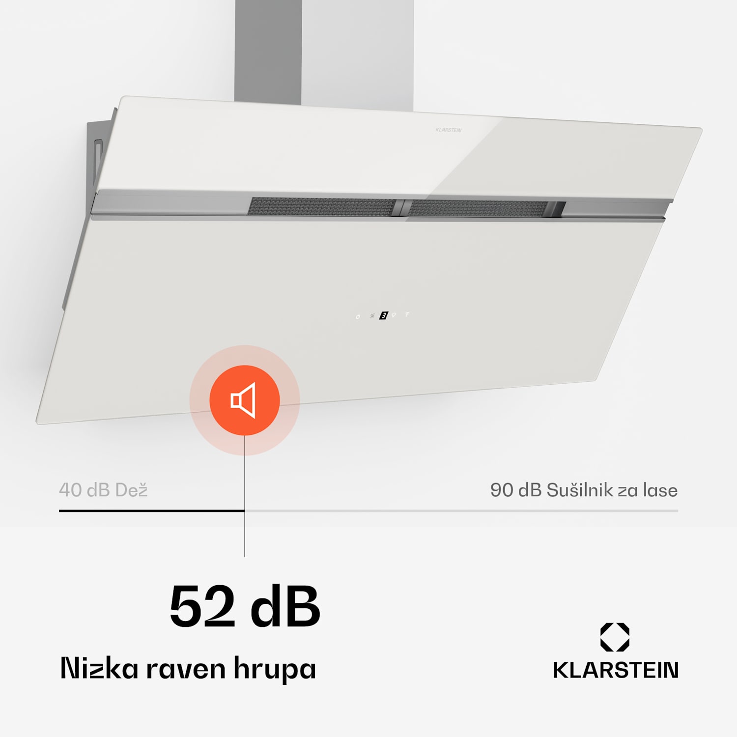 Alina napa za odvod dima, 90 cm, 690 m³/h, Tiha, EEK A++ 