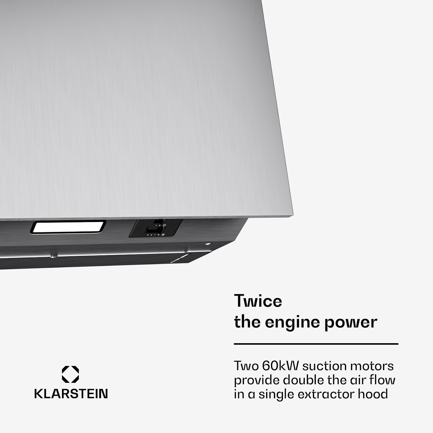 Swift Square afzuigkap | inbouwkap | 402 m³/h | EEK C | afvoer/circulatie | led 60 cm | Zilver Metallic