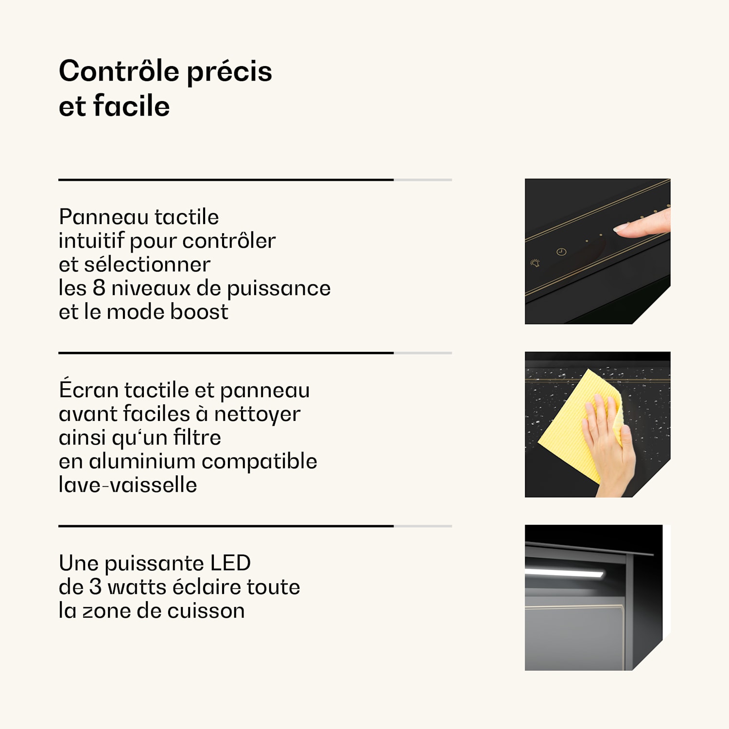 Victoria Downdraft afzuigkap | 90 cm | A++ | 3 standen | max. 713,8 m³/h | 120 W 90 cm | Zwart