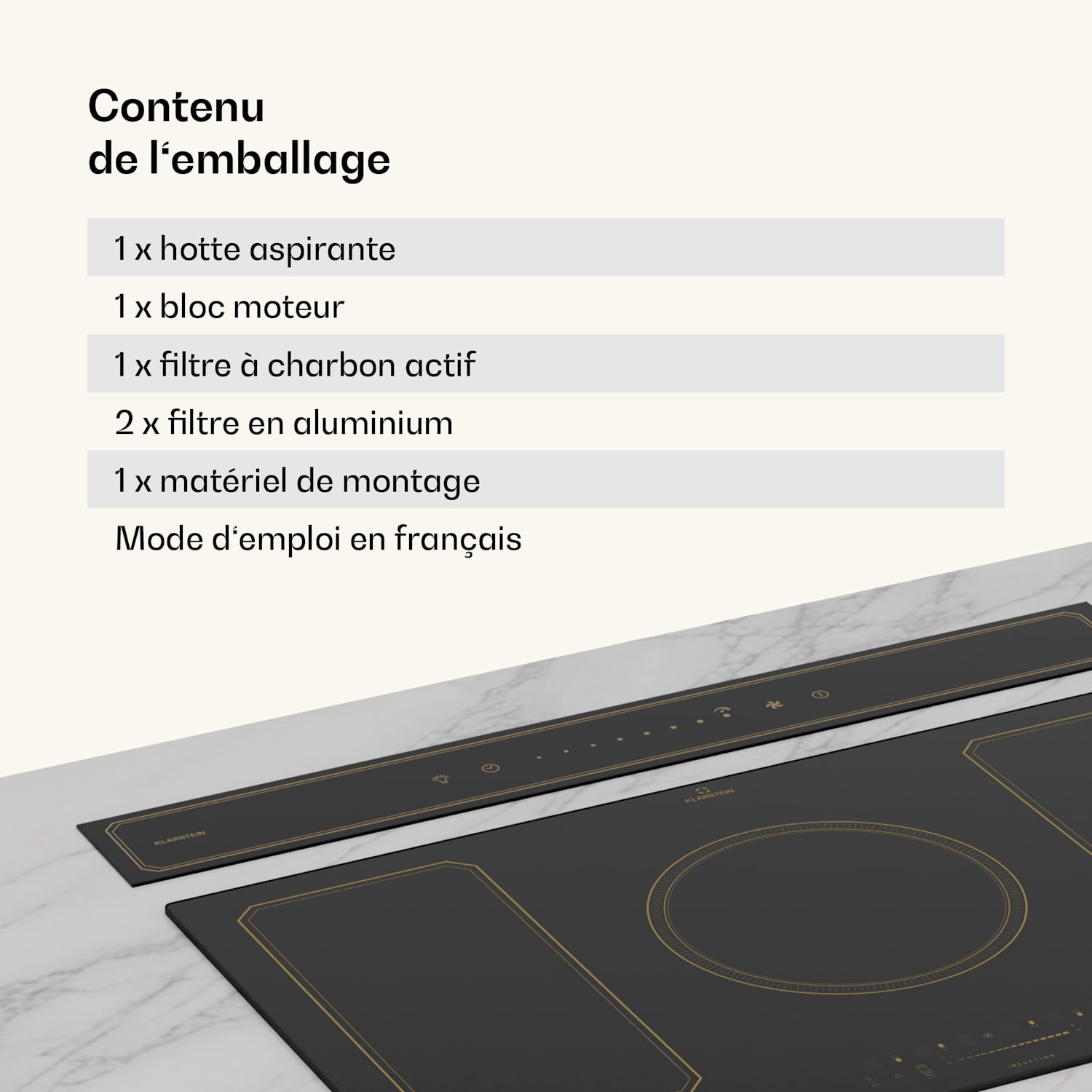 Victoria Downdraft afzuigkap | 90 cm | A++ | 3 standen | max. 713,8 m³/h | 120 W 90 cm | Zwart