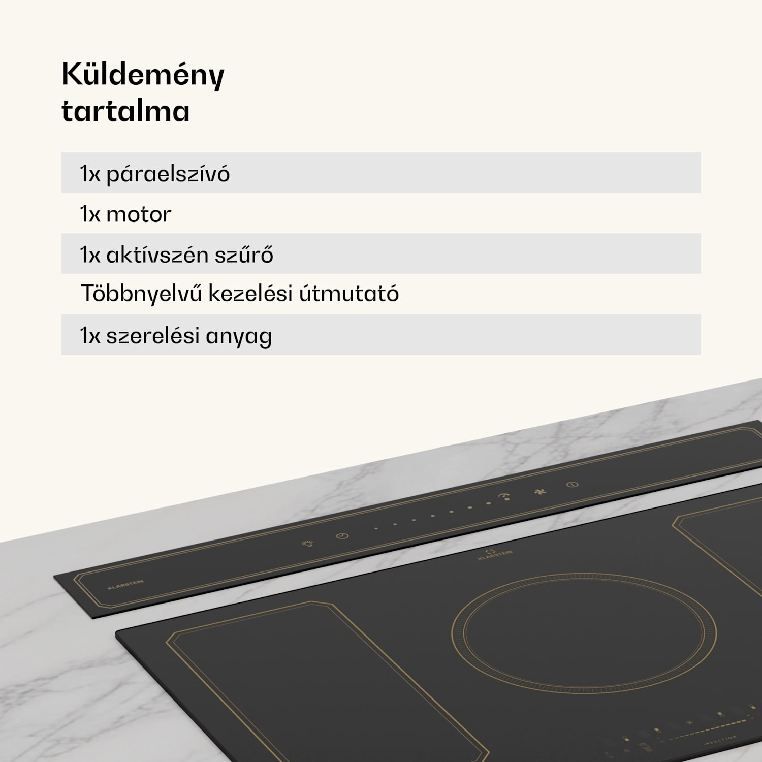 Victoria Downdraft páraelszívó | 90 cm | A++ | 3 fokozat | akár 713,8 m³/h | 120 W 90 cm | Fekete