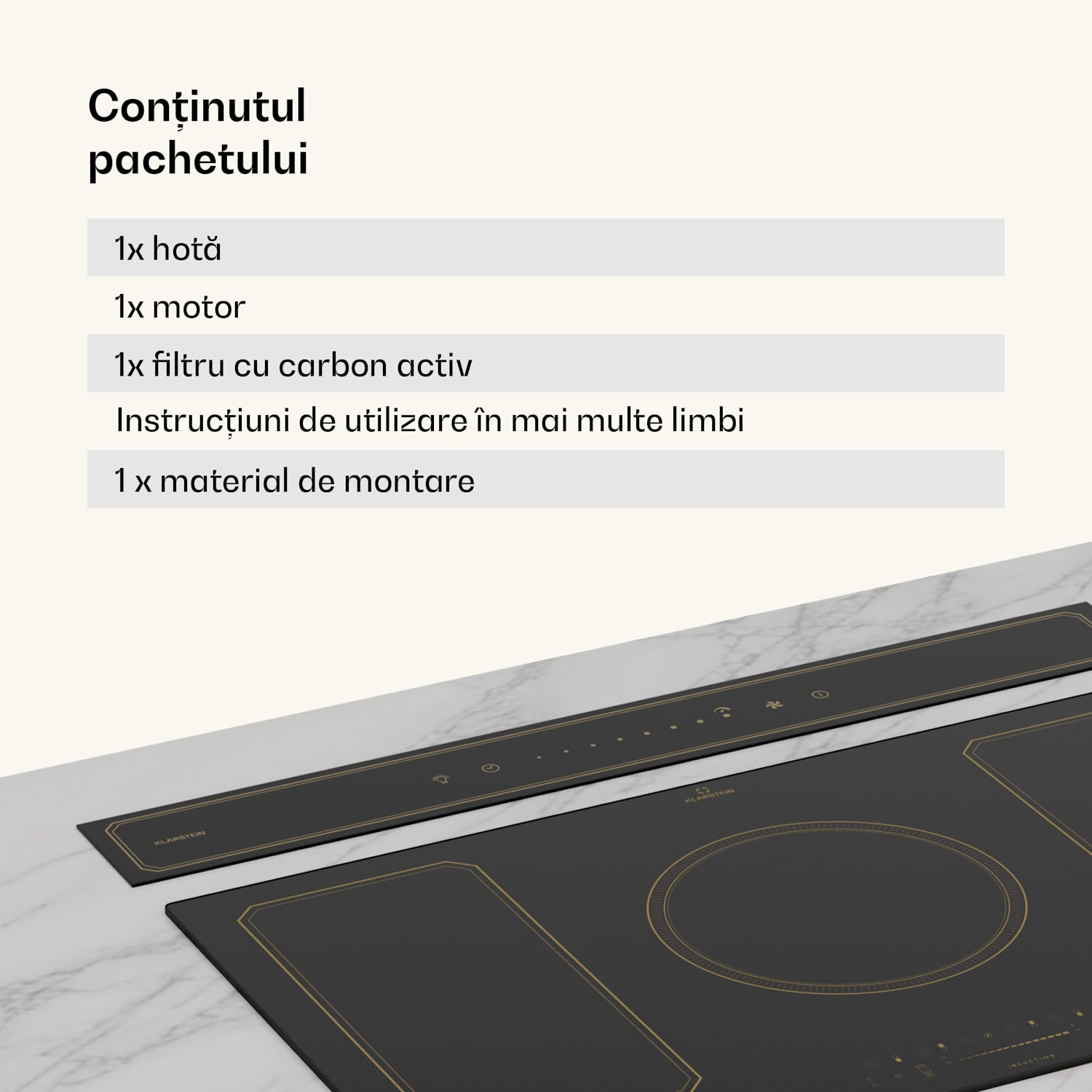 Victoria Downdraft hotă | 90 cm | A++ | 3 nivele | până la 713,8 m³/h | 120 W. 90 cm | Negru