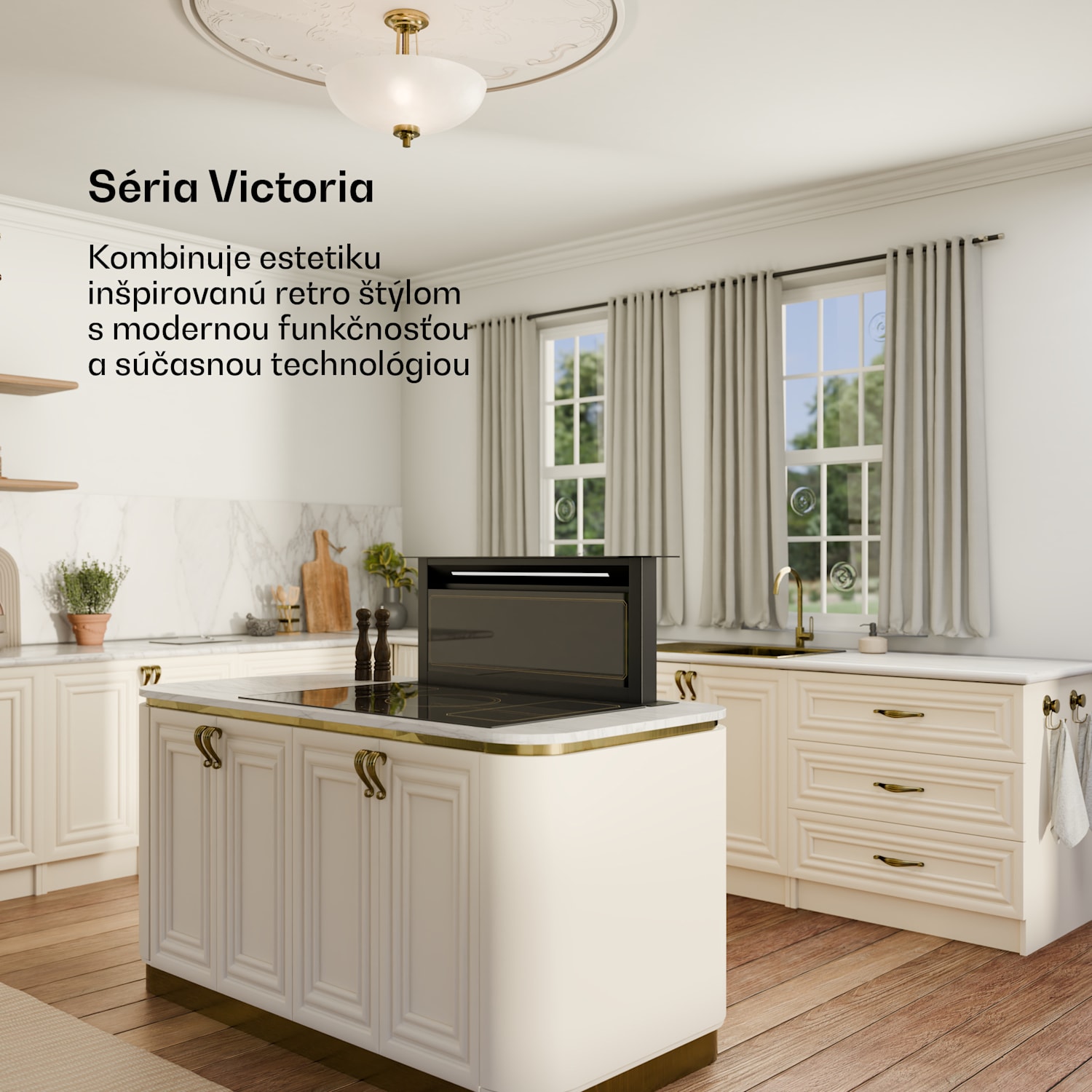 Victoria Downdraft digestor | 90 cm | A++ | 3 úrovne | až do 713,8 m³/h | 120 W 90 cm | Čierna
