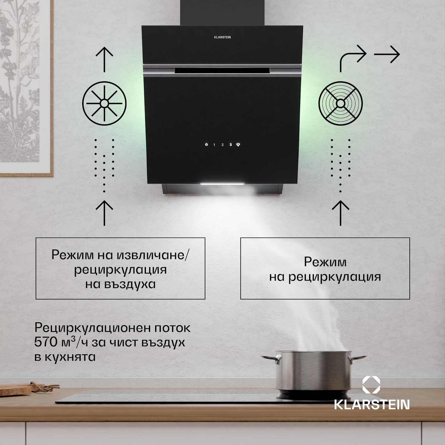 Alina Абсорбатор| 40 см, 570 м³/ч, Тих, ЕЕК A 