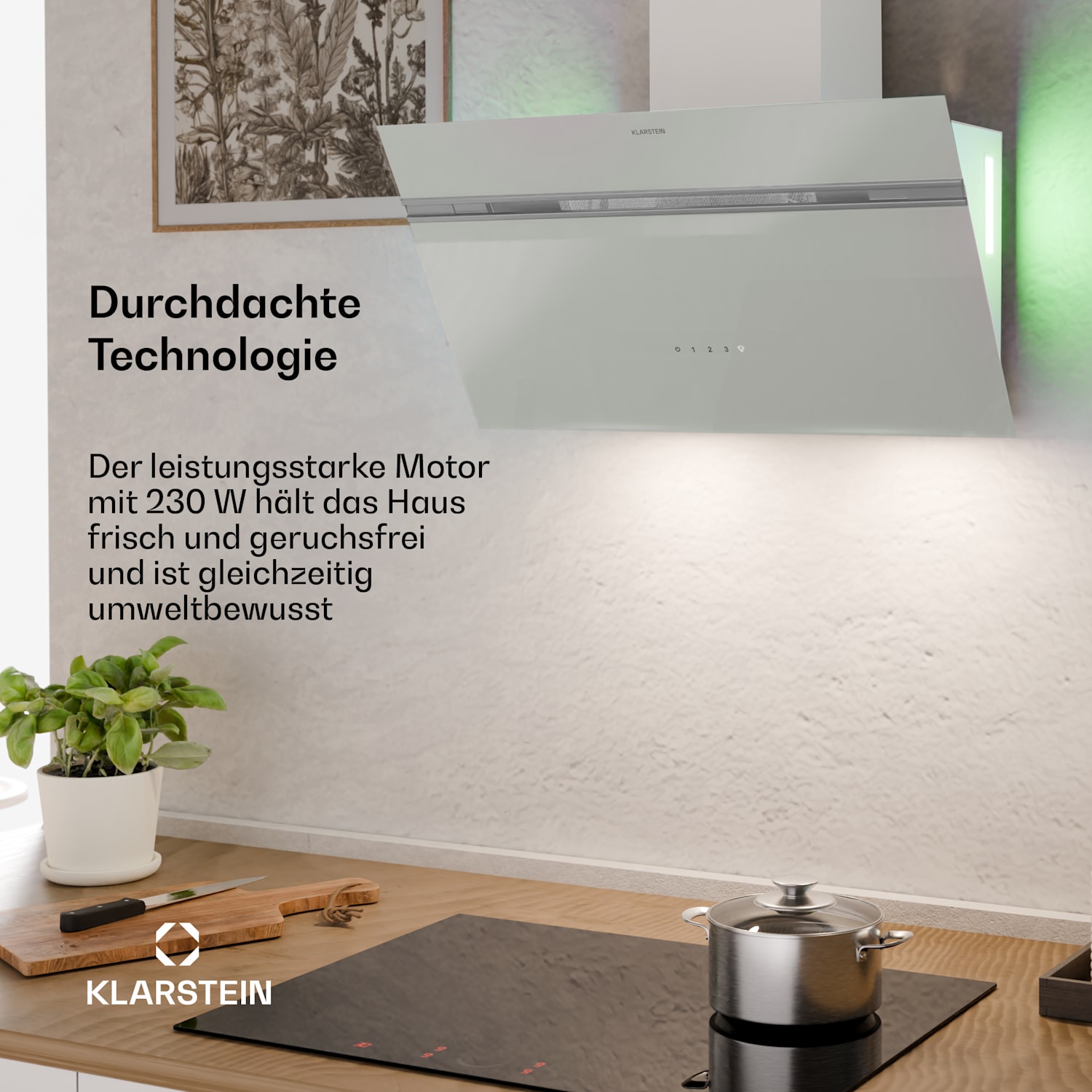 Alina Dunstabzugshaube | 70 cm | 600 m³/h | Leise | EEK A 