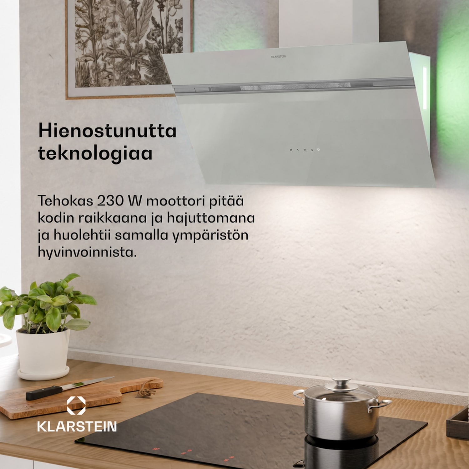 Alina liesituuletin | 70 cm | 600 m³/h | Hiljainen | EEK A 70 cm | Ei | Valkoinen