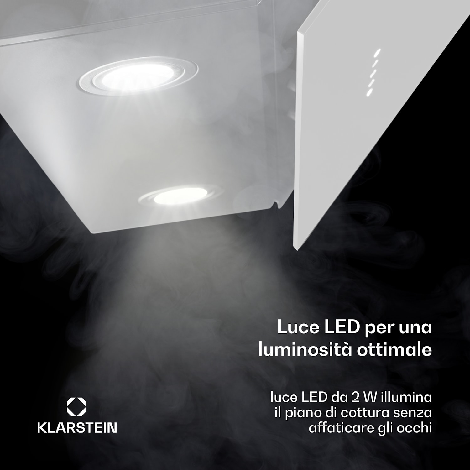 Alina - Cappa aspirante | 70 cm | 600 m³/ora | Silenziosa | Classe energetica A 