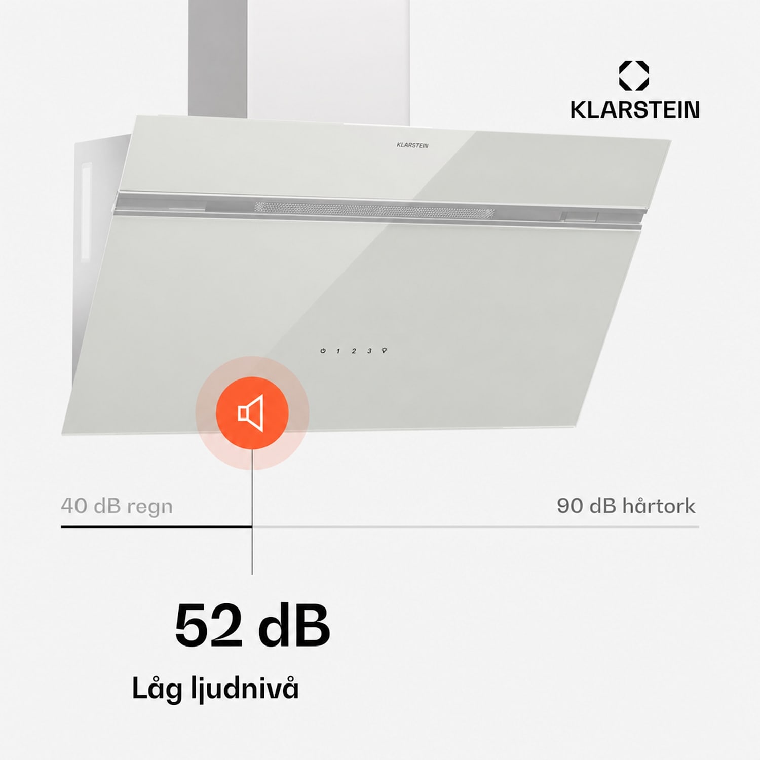 Alina fläktkåpa | 70 cm | 600 m³/h | Tyst | EEK A 70 cm | Nej | Vit | Silver