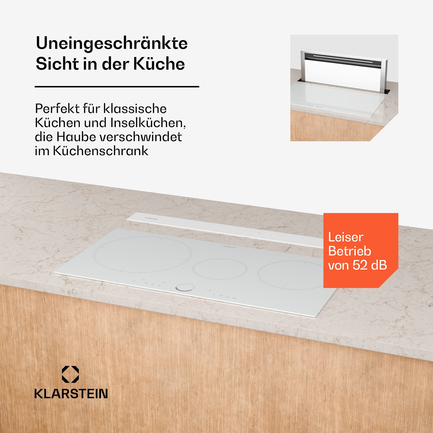 Royal Flush Eco Hotte aspirante | Escamotable | 713,8 m³/h | Boost | Commande tactile | CEE A++ 90 cm | Blanc | Acier Inoxydable