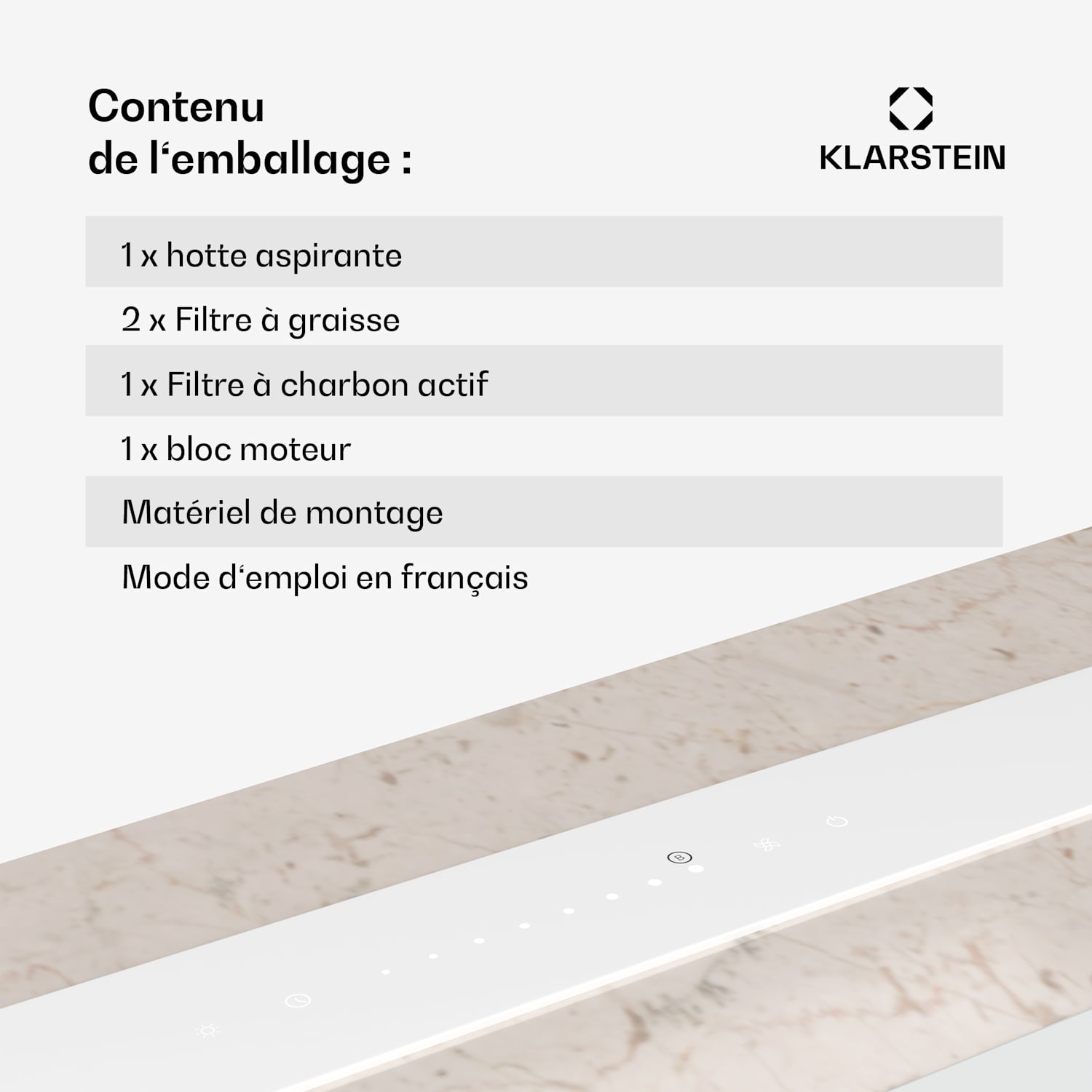 Royal Flush Eco Hotte aspirante | Escamotable | 713,8 m³/h | Boost | Commande tactile | CEE A++ 