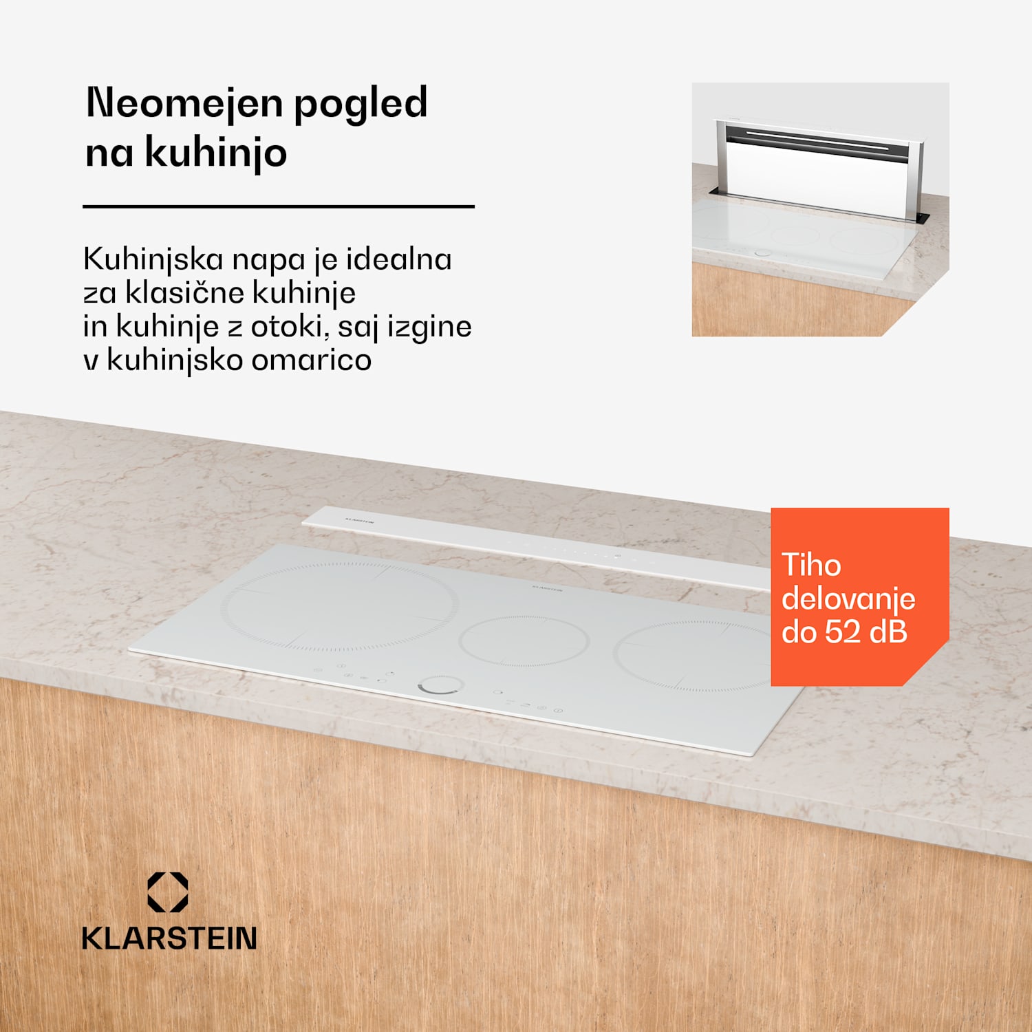 Napa Royal Flush Eco, Izvlečna, 714 m³/h, Boost, Upravljanje na dotik, EEK A++ 