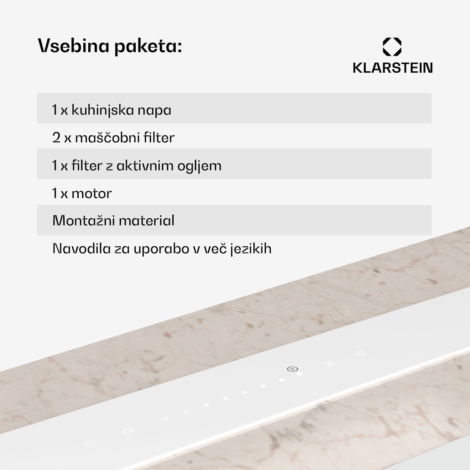 Napa Royal Flush Eco, Izvlečna, 714 m³/h, Boost, Upravljanje na dotik, EEK A++ 