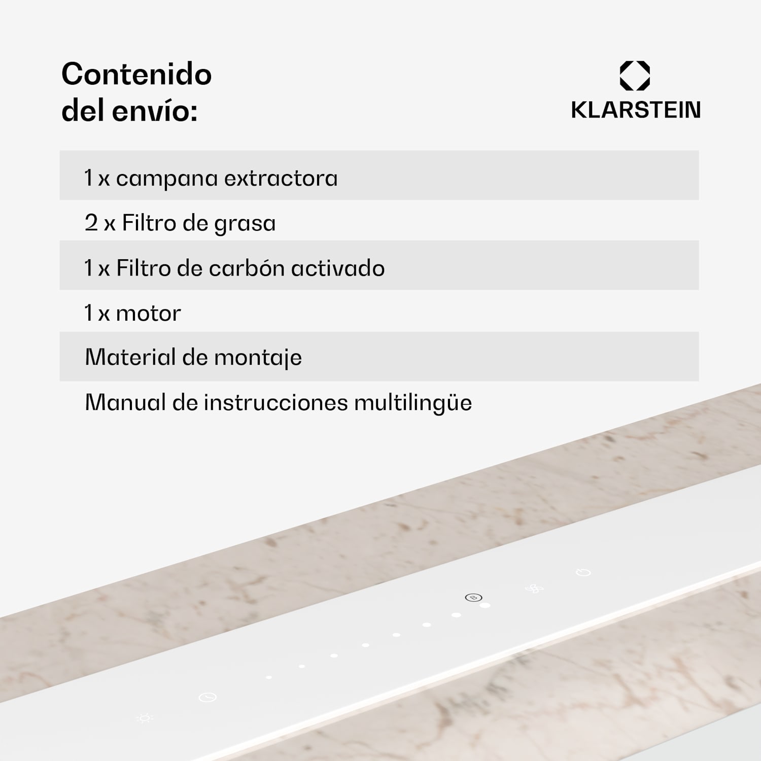 Campana extractora Royal Flush Eco | Retráctil | 713,8 m³/h | Boost | Funcionamiento táctil | CEE A++ 75 cm | Blanco | Acero Inoxidable