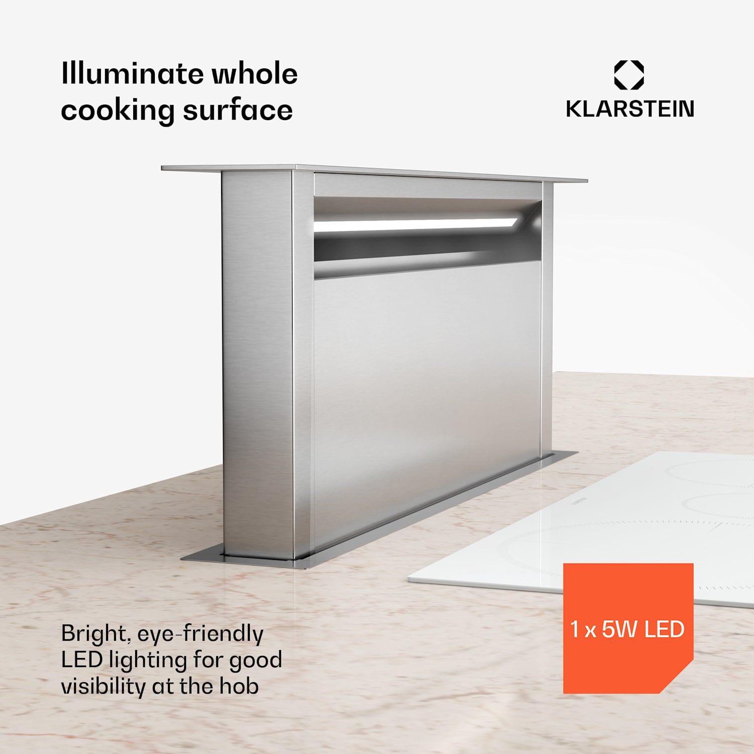 Royal Flush Eco afzuigkap | verzinkbaar | 713,8 m³/h | boost | touch bediening | EEK A++ 