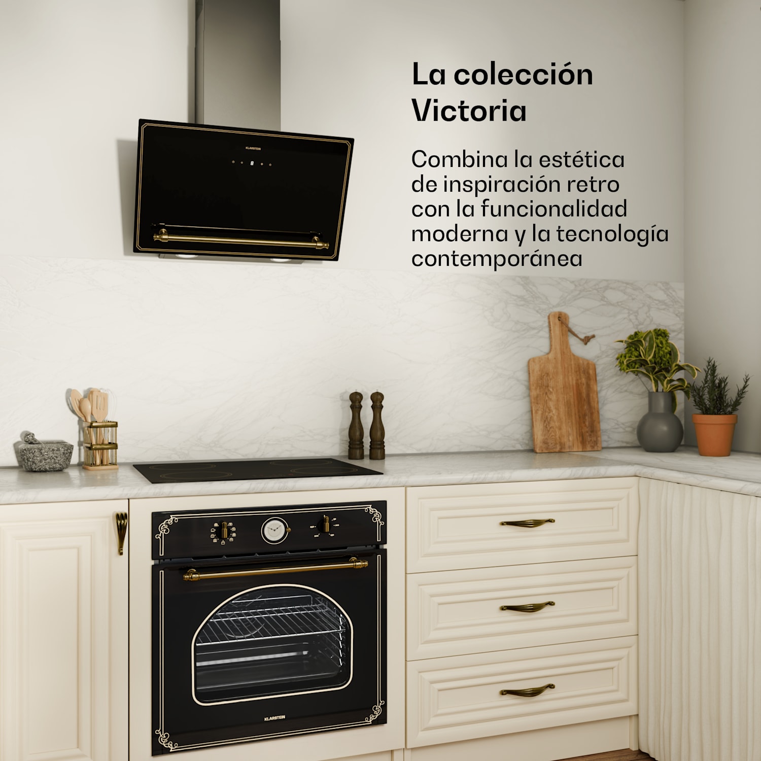 Placa de inducción Victoria | 60 cm | 4 placas | deslizante | función boost 60 cm | Negro