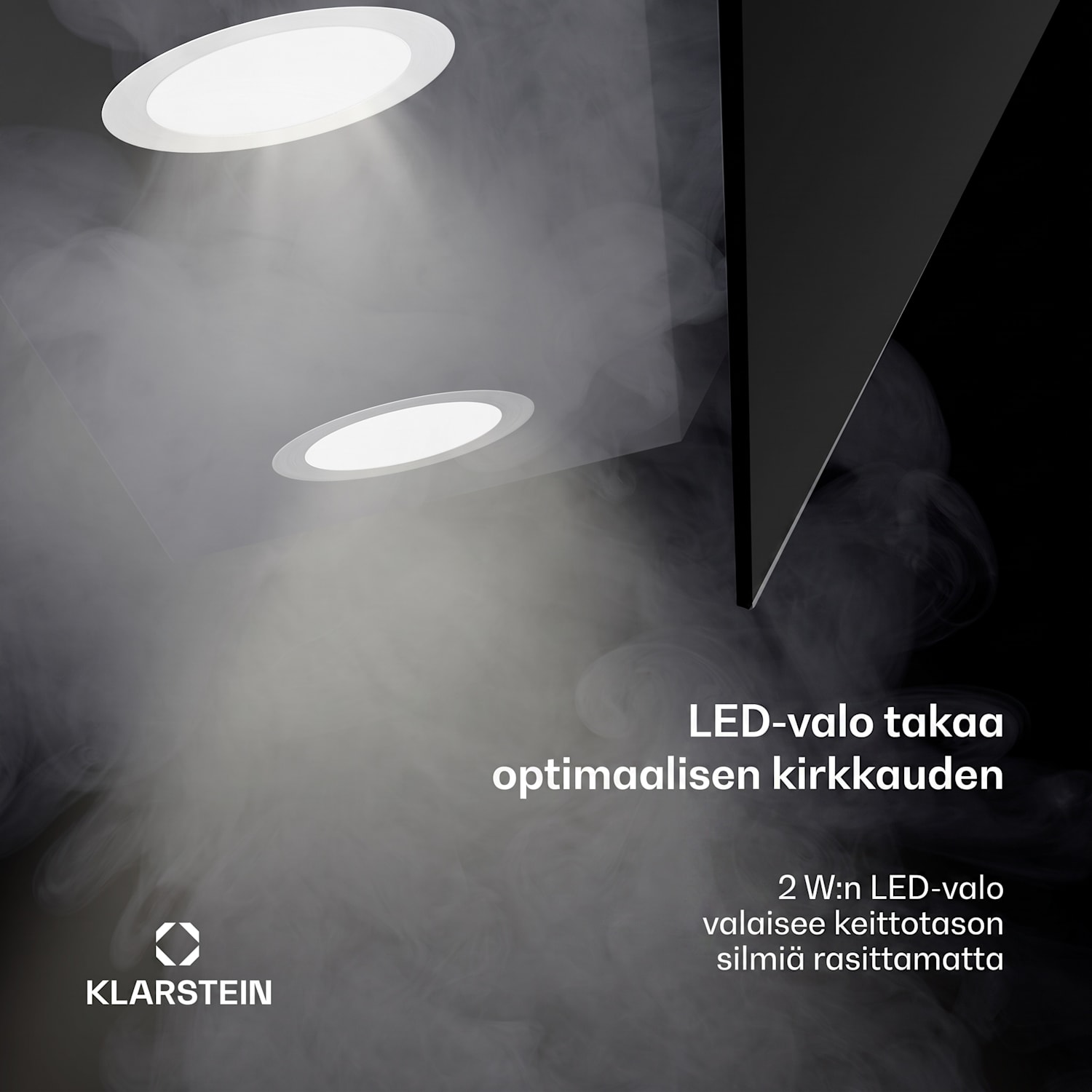 Alina-liesituuletin | energiatehokkuusluokka A | kosketus | LED-valaistus | poistoilma/kiertoilma | 600 m³/h 60 cm | Ei | Musta