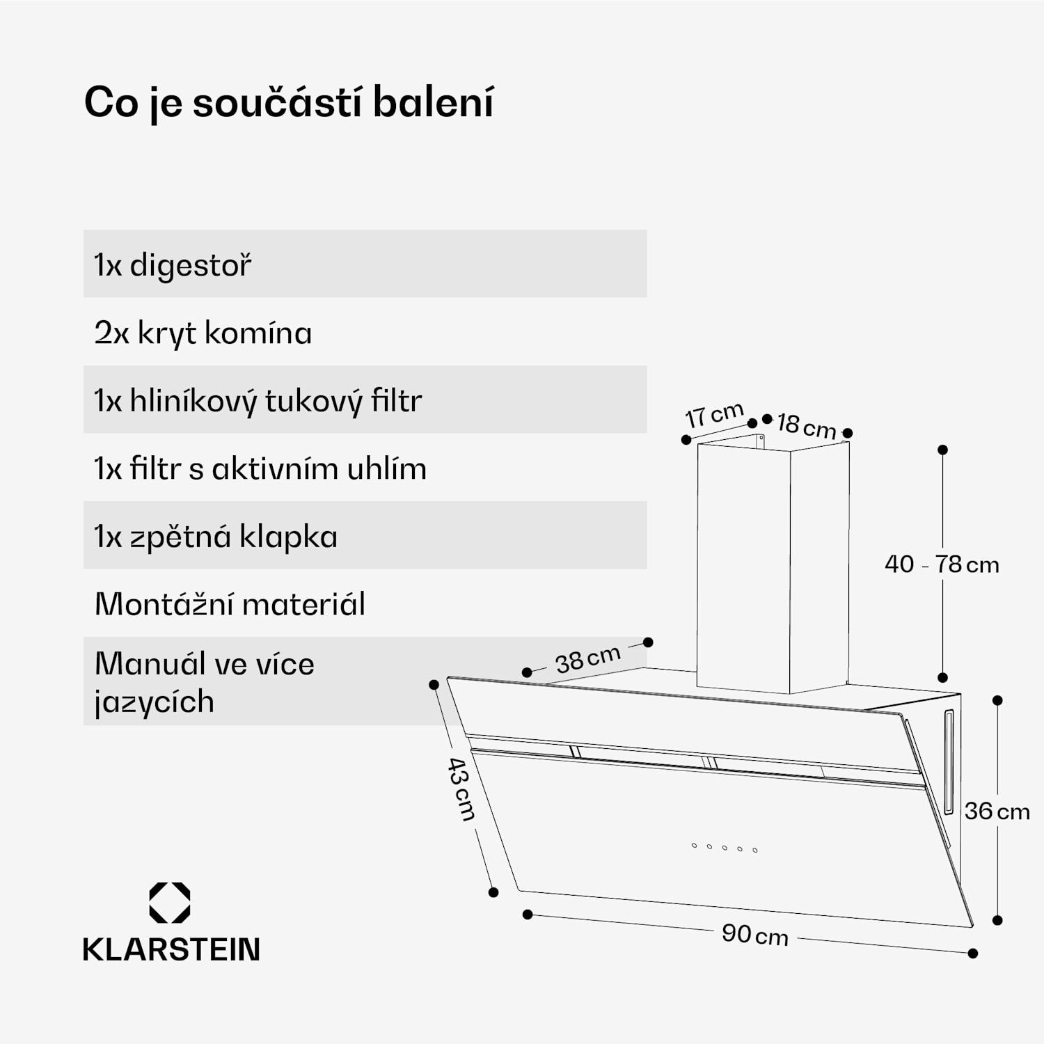 Digestoř Alina, EEK A, Dotykové, LED osvětlení, Odsávání/recirkulace, 615 m³/h 