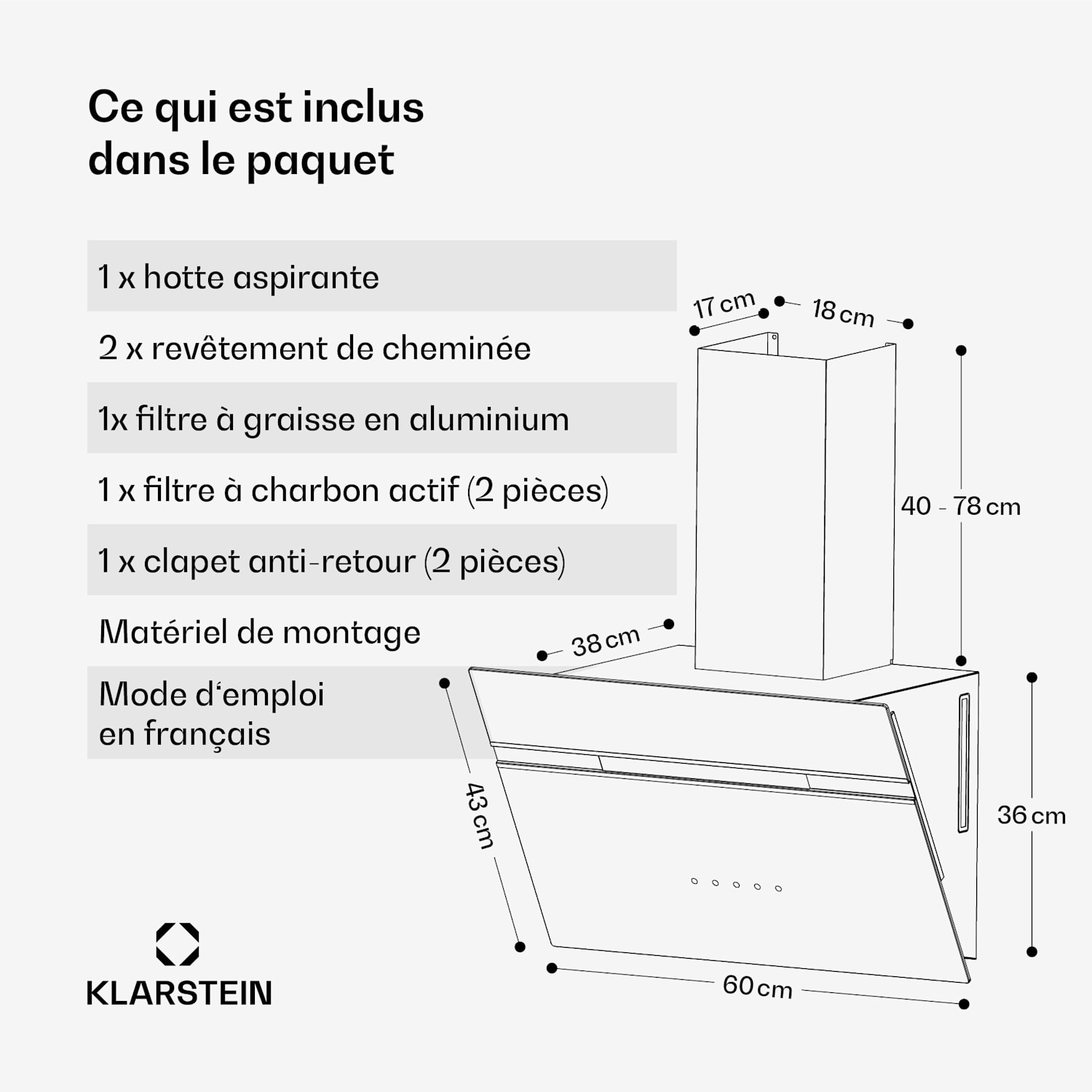 Alina afzuigkap | EEK A | touch | ledverlichting | afvoer/recirculatie | 600 m³/h 