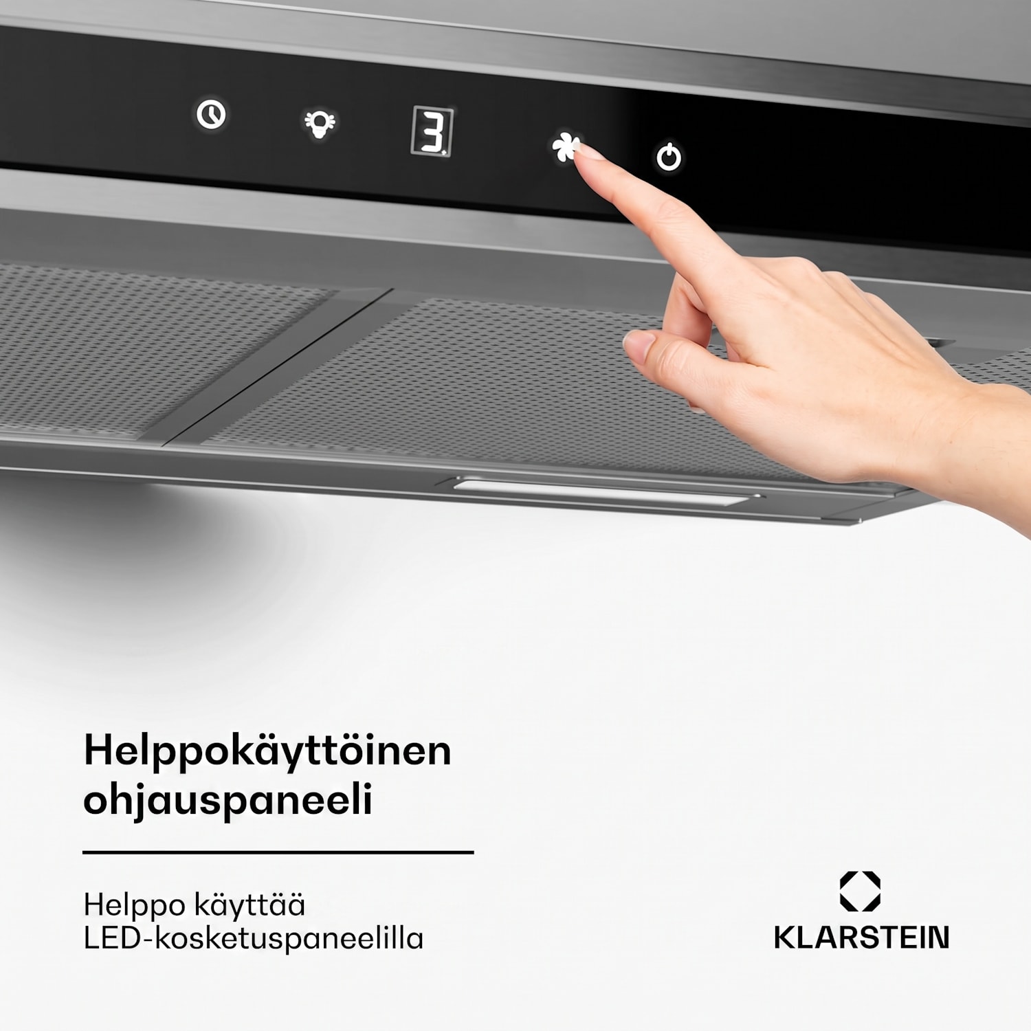 Purista Force -liesituuletin | kompakti | 343 m³/h | energiatehokkuusluokka C | kaksoismoottoritekniikka Ruostumaton Teräs