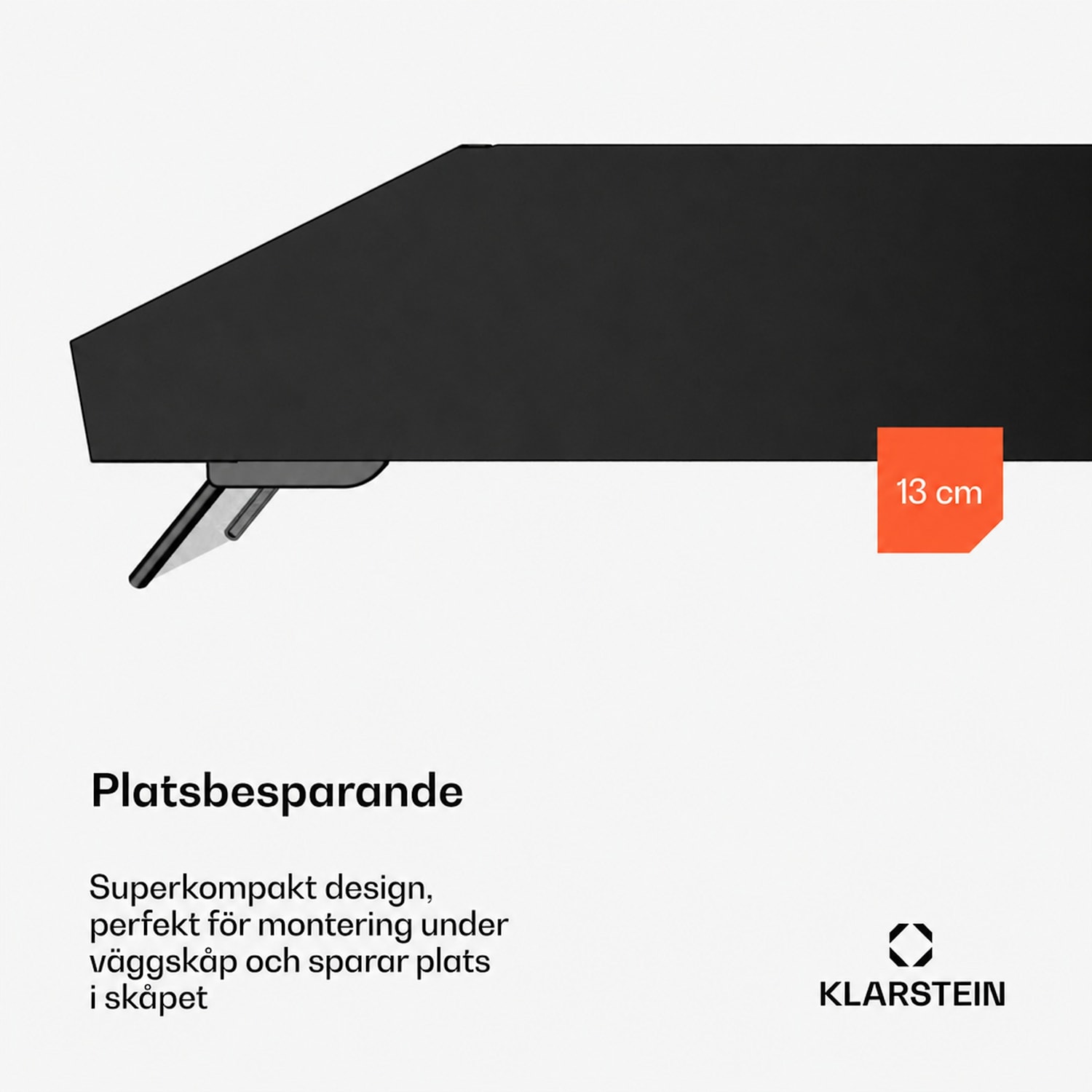 Purista Force kompakt fläktkåpa | 343 m³/h | EEK C | Dubbelmotorteknologi Svart
