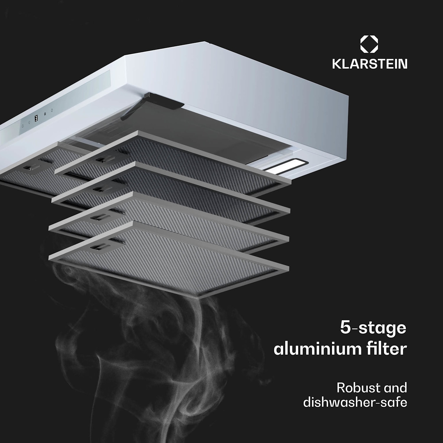 Purista Force afzuigkap | compact | 384,8 m³/h | EEK C | dubbele motortechnologie 