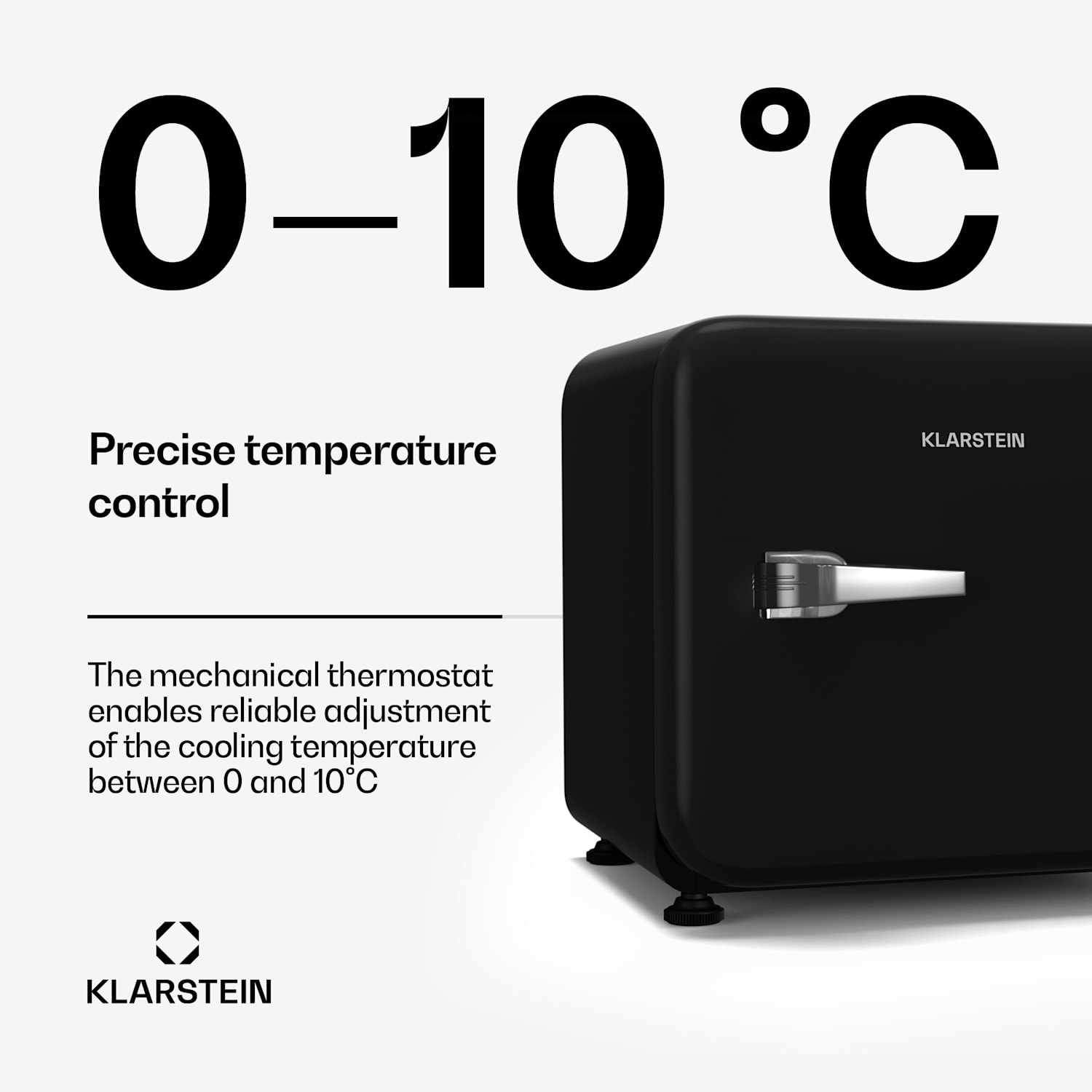 Audrey Evo minijääkaappi | 43 l | retro design | hiljainen | kompakti | 3 väriä 43 l | Musta