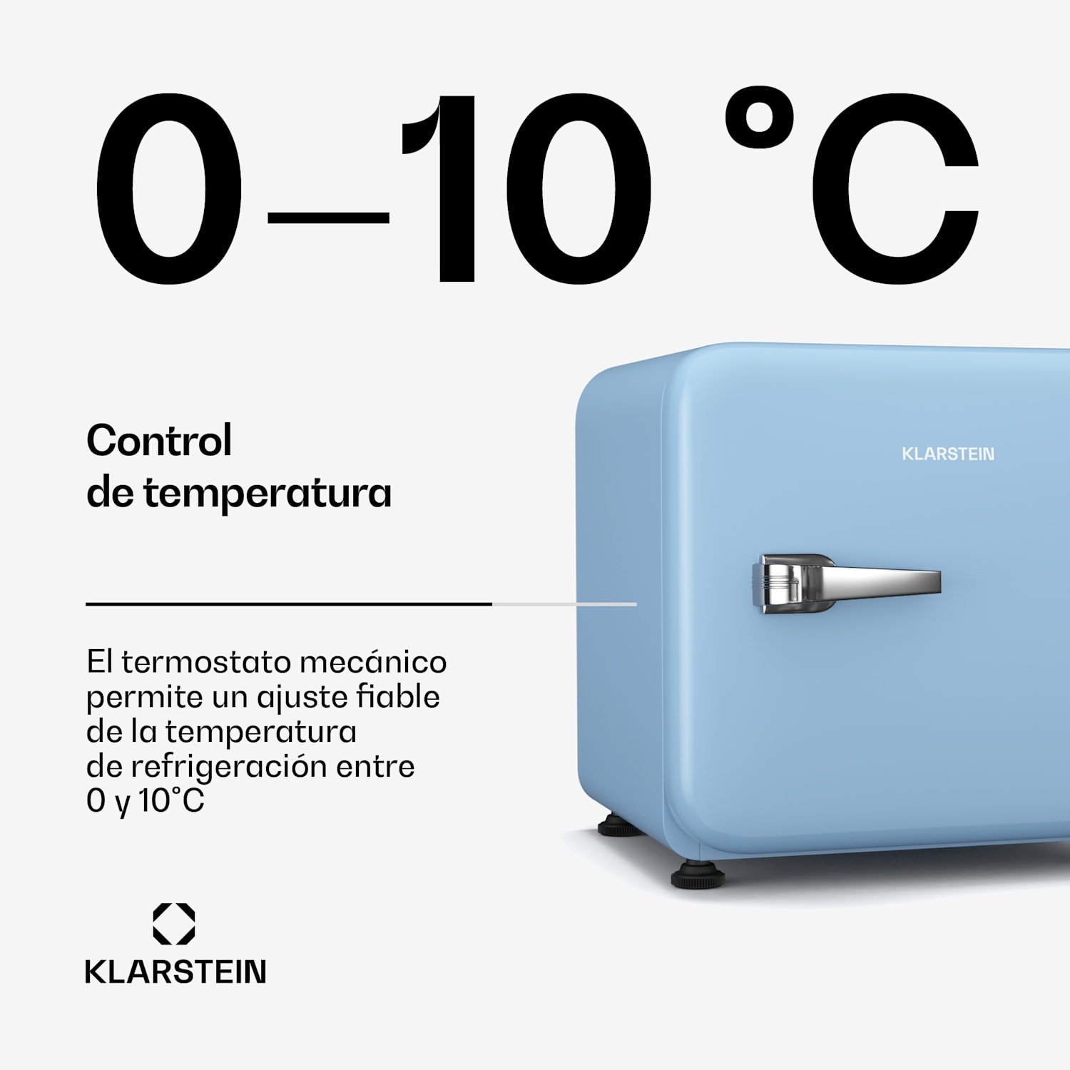 Mininevera Audrey Evo | 43L | diseño retro | silenciosa | compacta | 3 colores 43 L | Azul