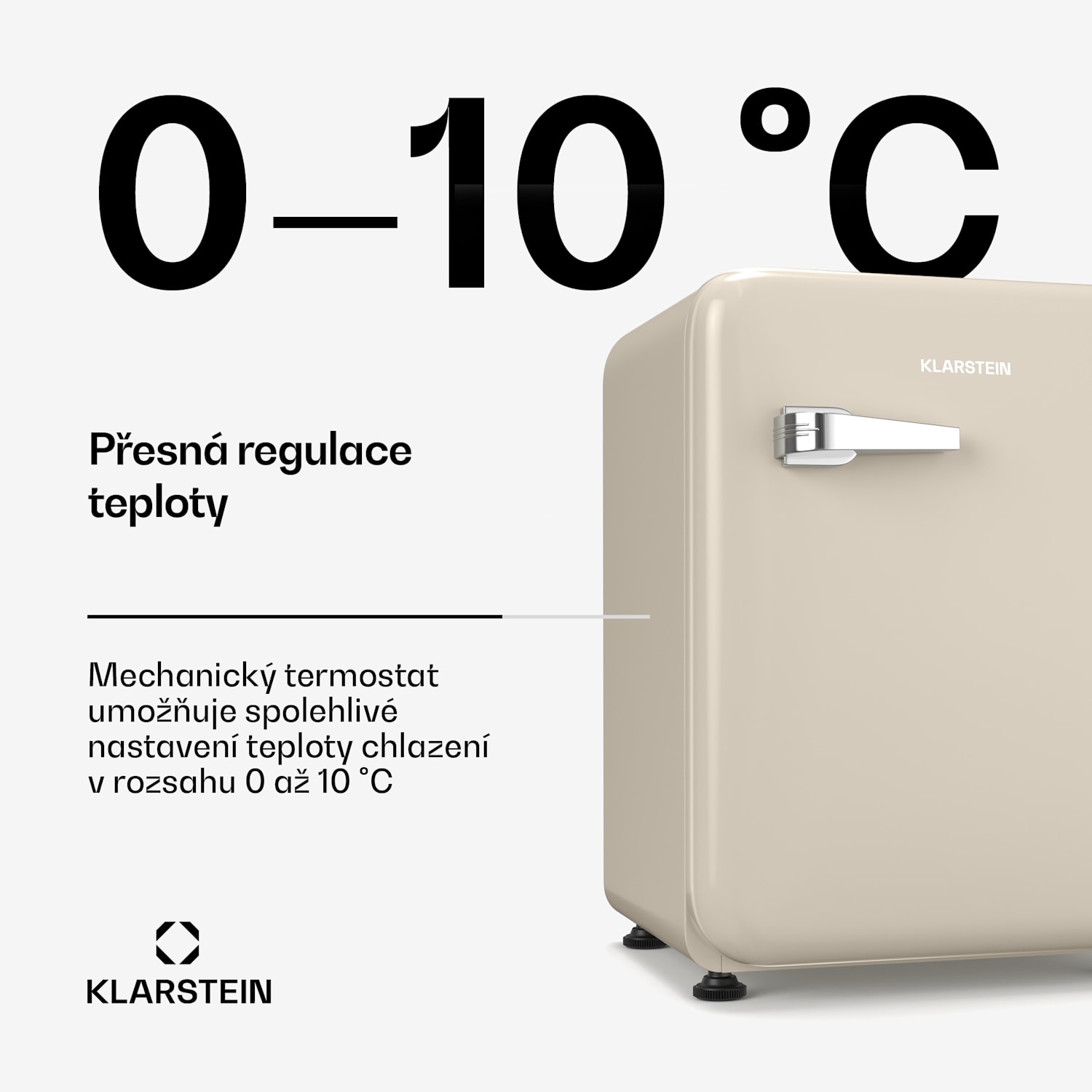 Audrey Evo mini lednice| 68 l, retro design, tichá, kompaktní, 3 barvy 68 Ltr | Krémová