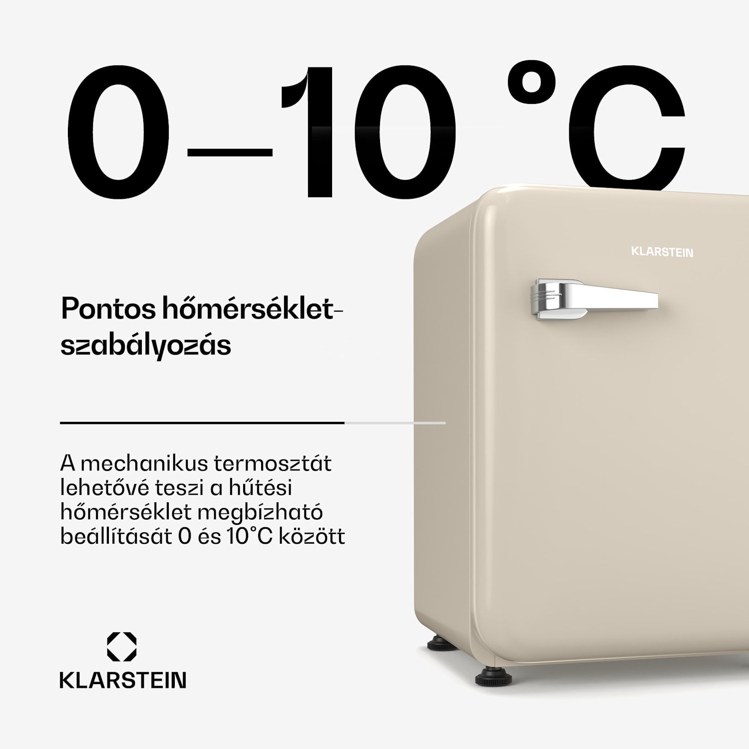 Audrey Evo mini hűtőszekrény, 68 l, retro kivitel, csendes, kompakt, 3 szín 