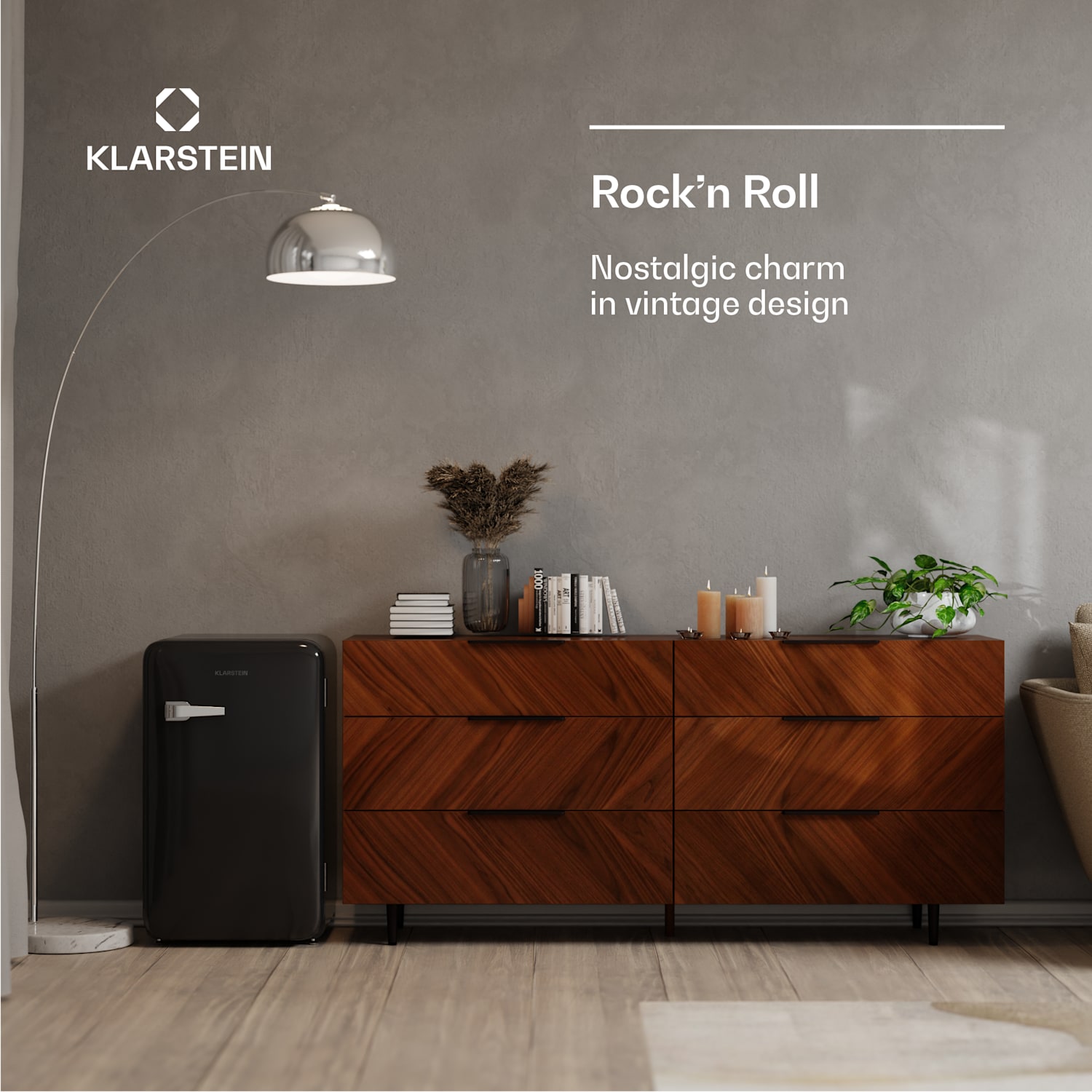 Audrey Evo minijääkaappi | 90 l | retro design | hiljainen | kompakti | 3 väriä 90 l | Musta