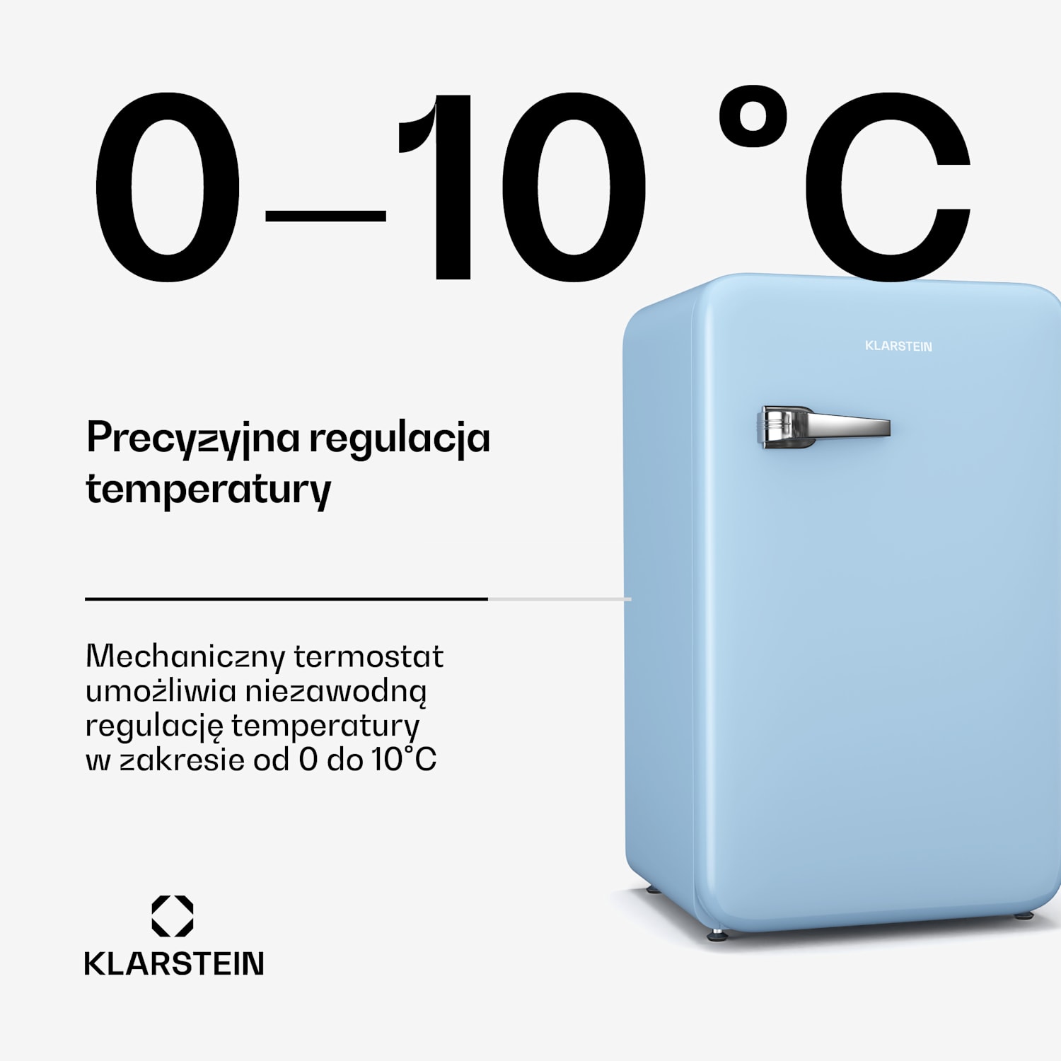 Minilodówka Audrey Evo, 90 l, design retro, cicha, kompaktowa, 3 kolory 90 Ltr | Niebieski