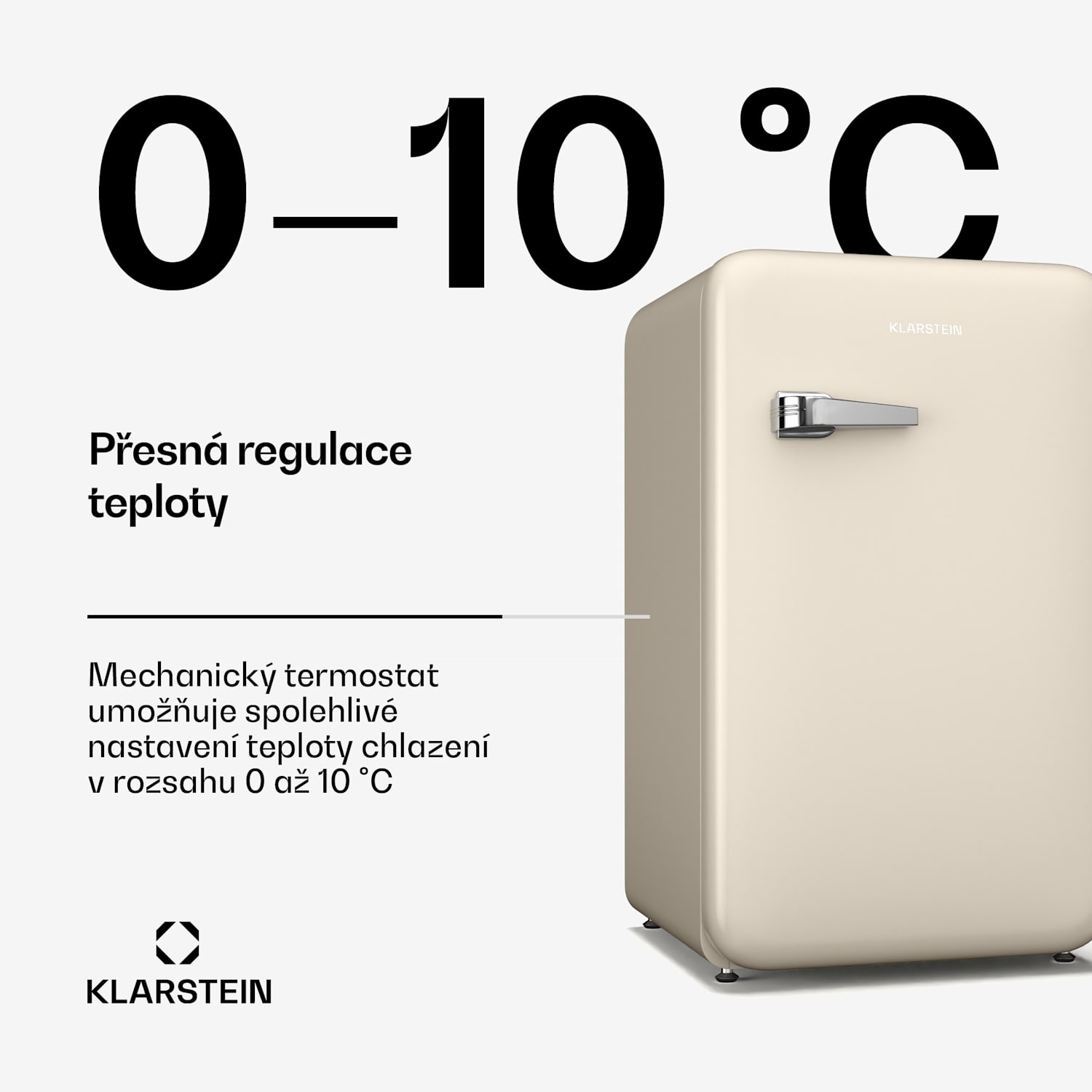 Audrey Evo chladnička, 112 l, retro design, tichá, kompaktní, 3 barvy 112 litrů | Krémová