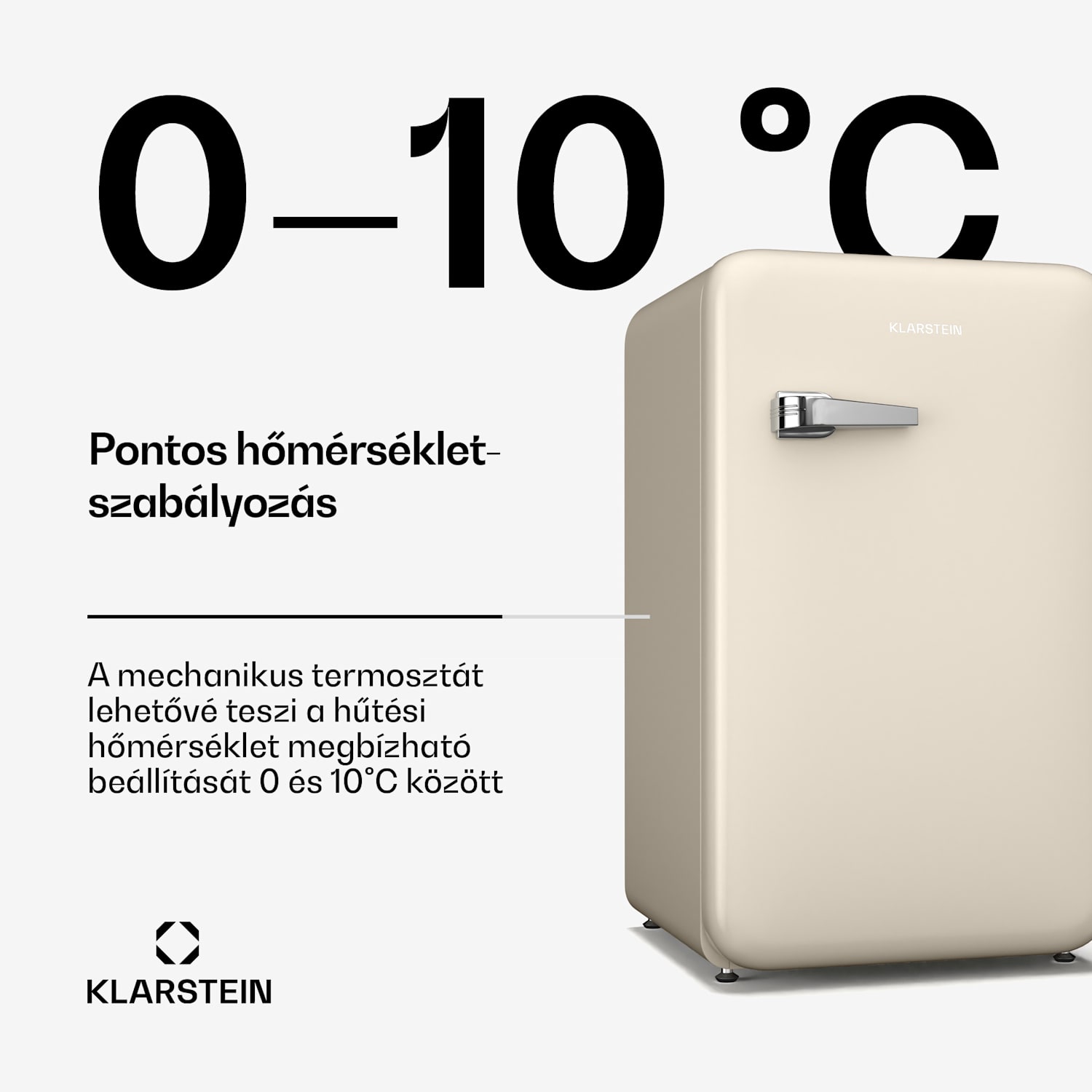 Audrey Evo hűtőszekrény, 112 l, retro kivitel, csendes, kompakt, 3 szín 112 Ltr | Krém