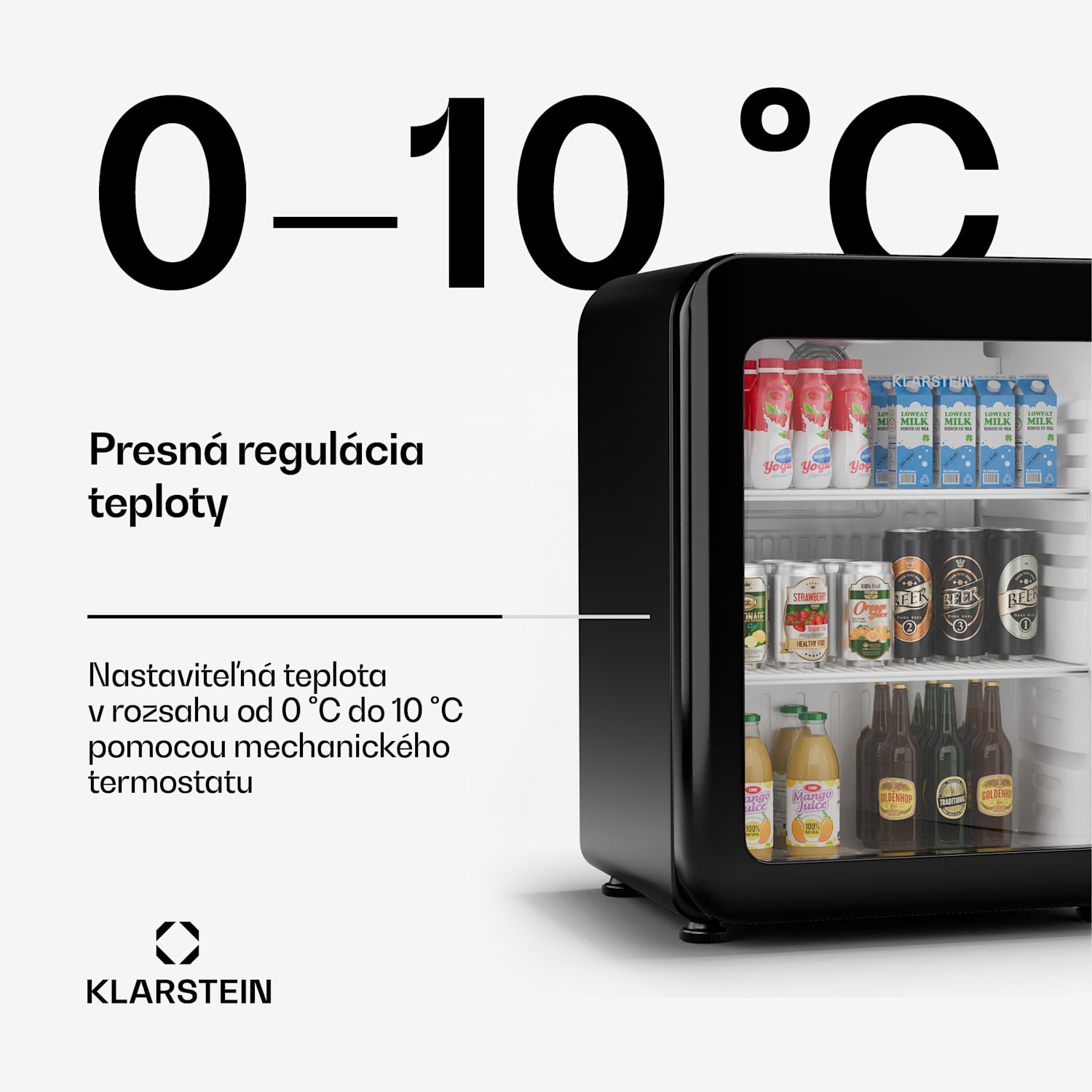 Audrey Evo chladnička na nápoje, Retro dizajn, sklenené dvere, 68 L, EEK C 68 Ltr | Čierna