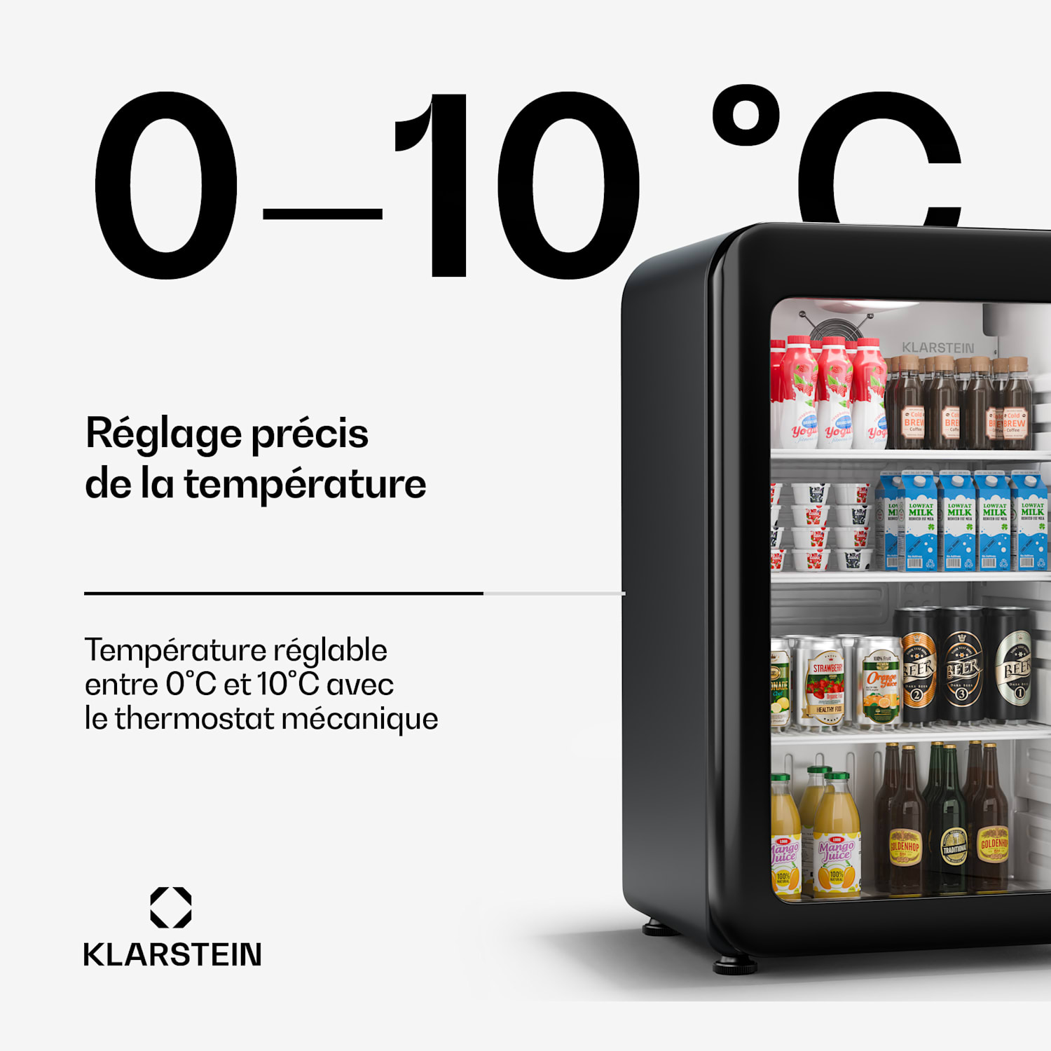 Audrey Evo drankenkoeling | retro design | glazen deur | 93L | EEK C 93 Ltr | Zwart