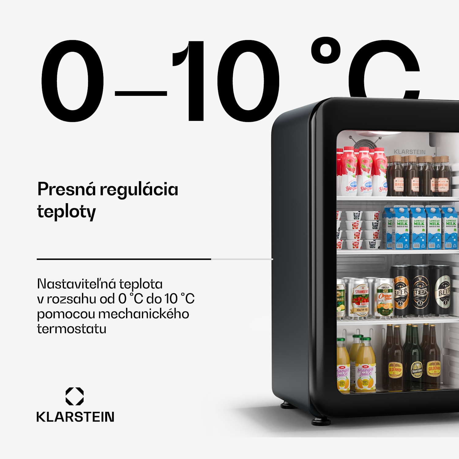 Audrey Evo chladnička na nápoje, Retro dizajn, sklenené dvere, 93 L, EEK C 93 Ltr | Čierna