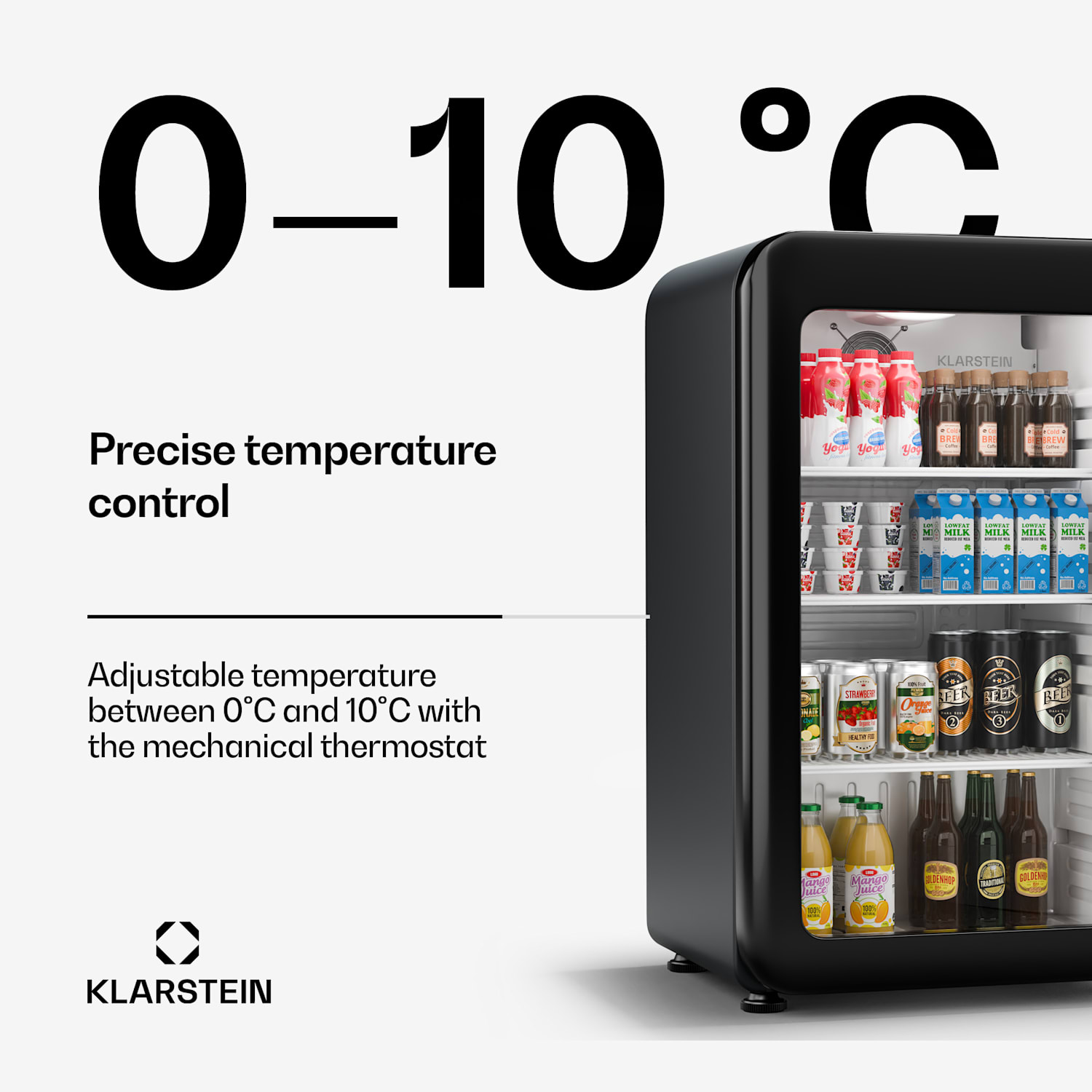 Audrey Evo drankenkoeling | retro design | glazen deur | 93L | EEK C 93 Ltr | Zwart